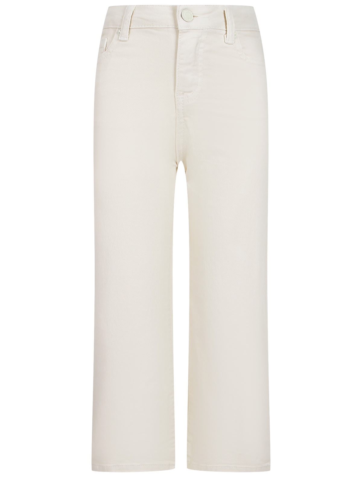 Широкие кремовые брюки