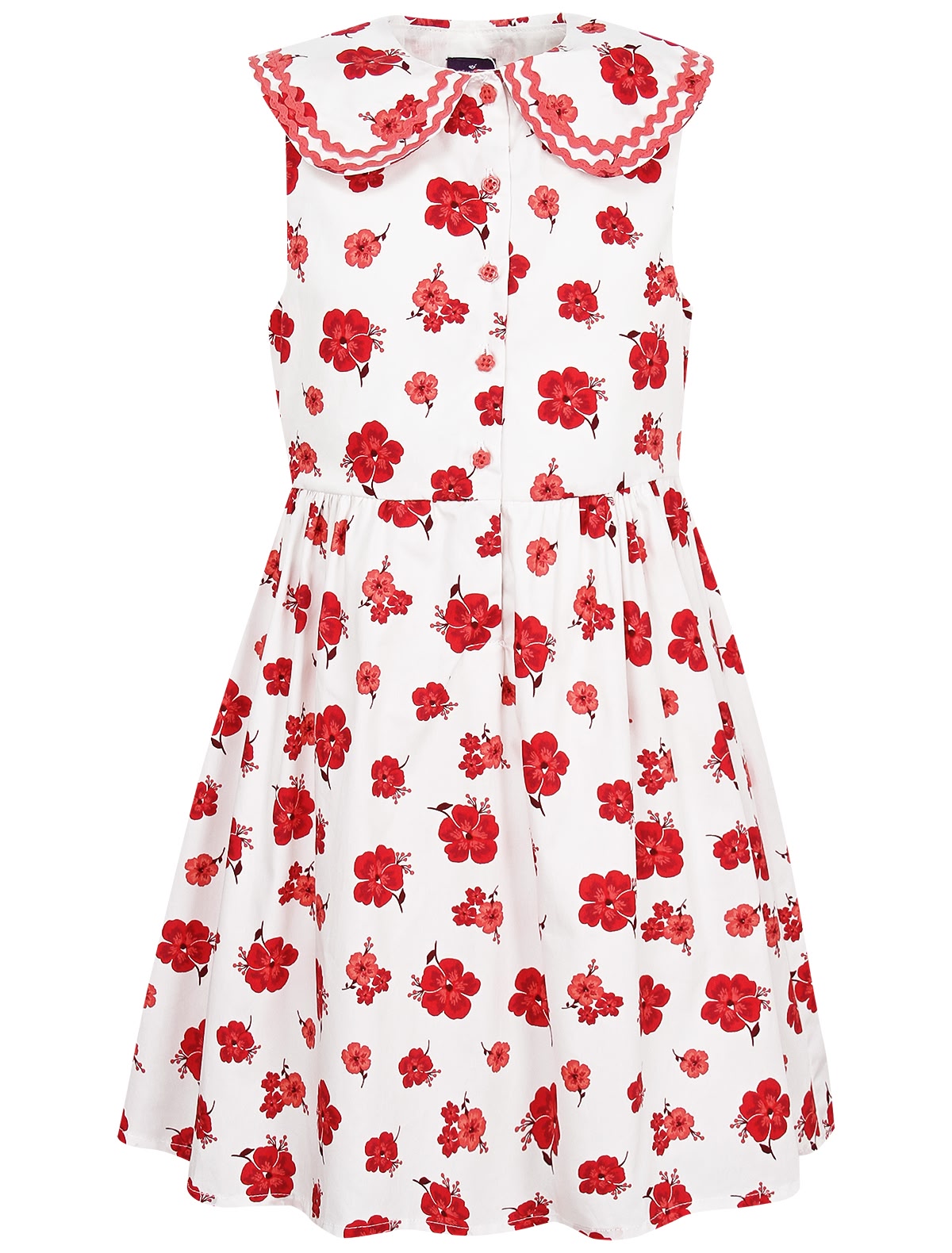 Платье с акцентным воротником