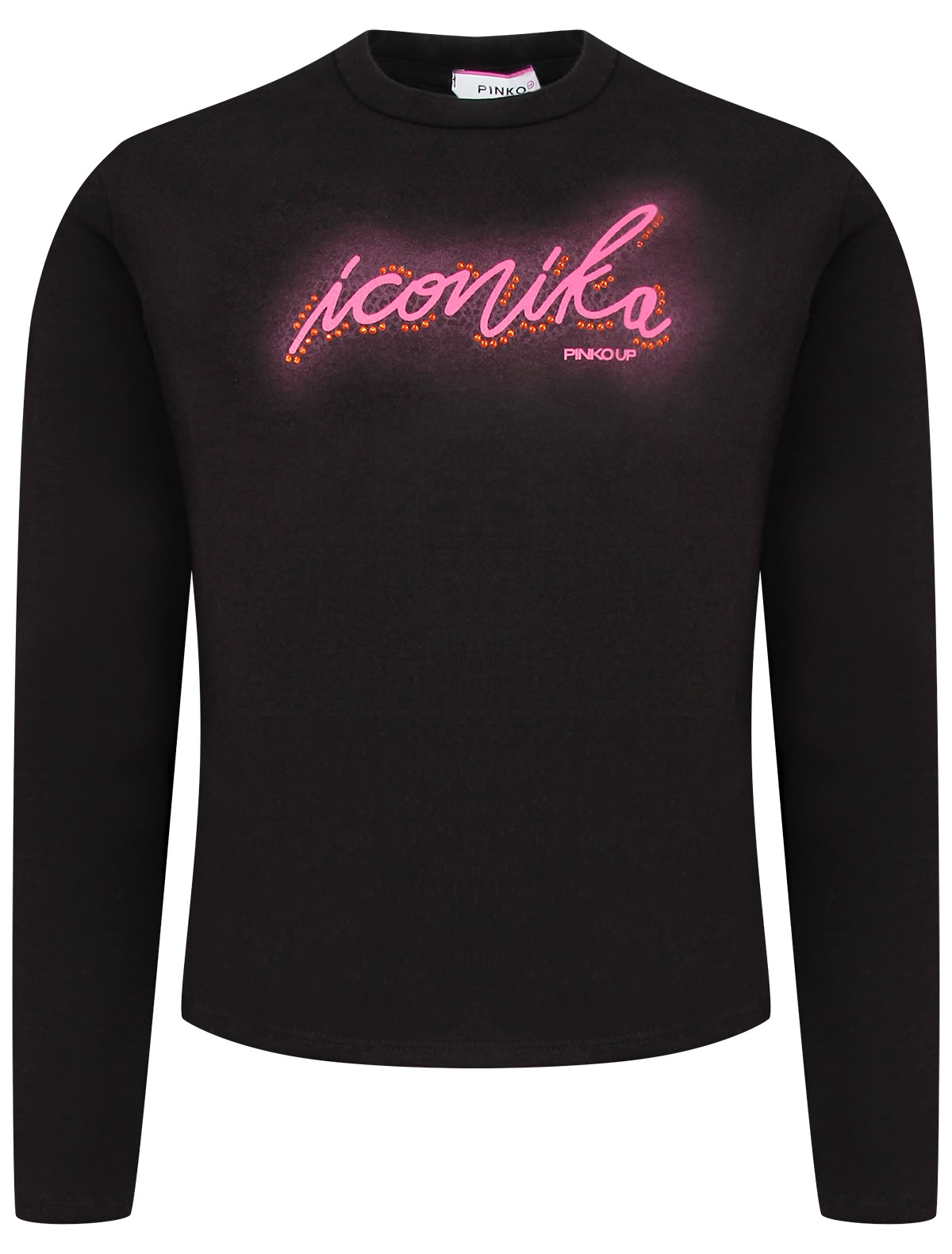 Лонгслив с неоновым логотипом
