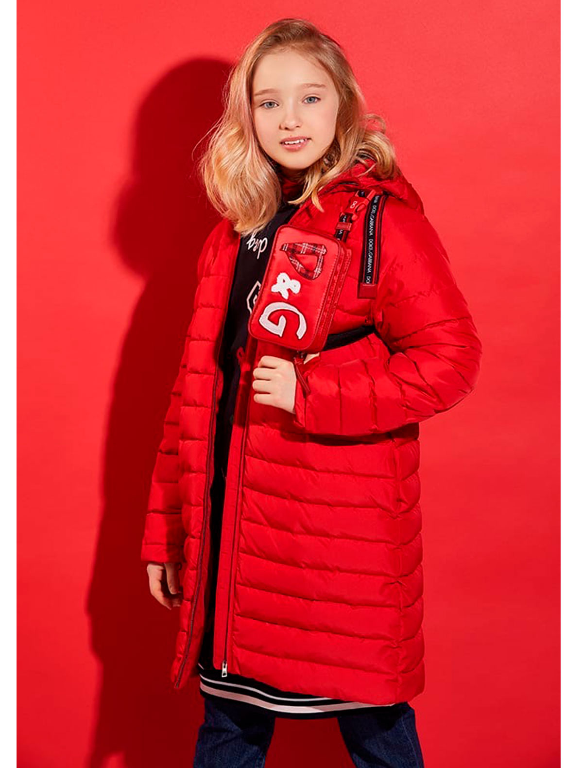 Пальто Dolce & Gabbana 2263863, цвет красный, размер 7 1124509083728 - фото 6