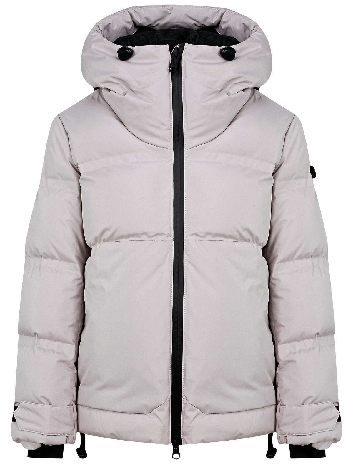 Серая куртка со встроенными в капюшон линзами