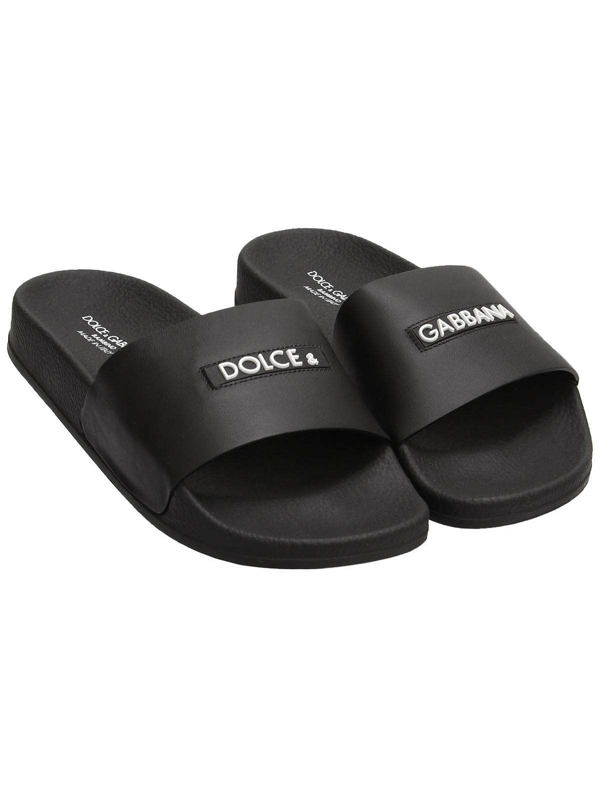 Шлепанцы пляжные Dolce & Gabbana 2496258, цвет черный, размер 32 2284519270569 - фото 1