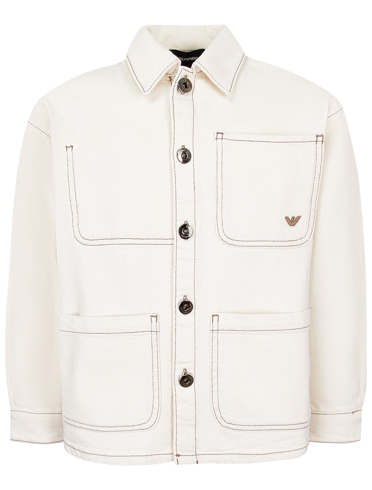 Кремовая джинсовая куртка