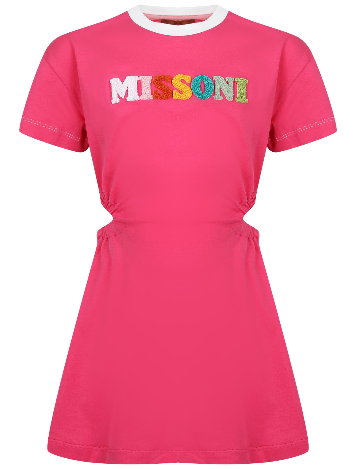 Платье цвета фуксии с логотипом