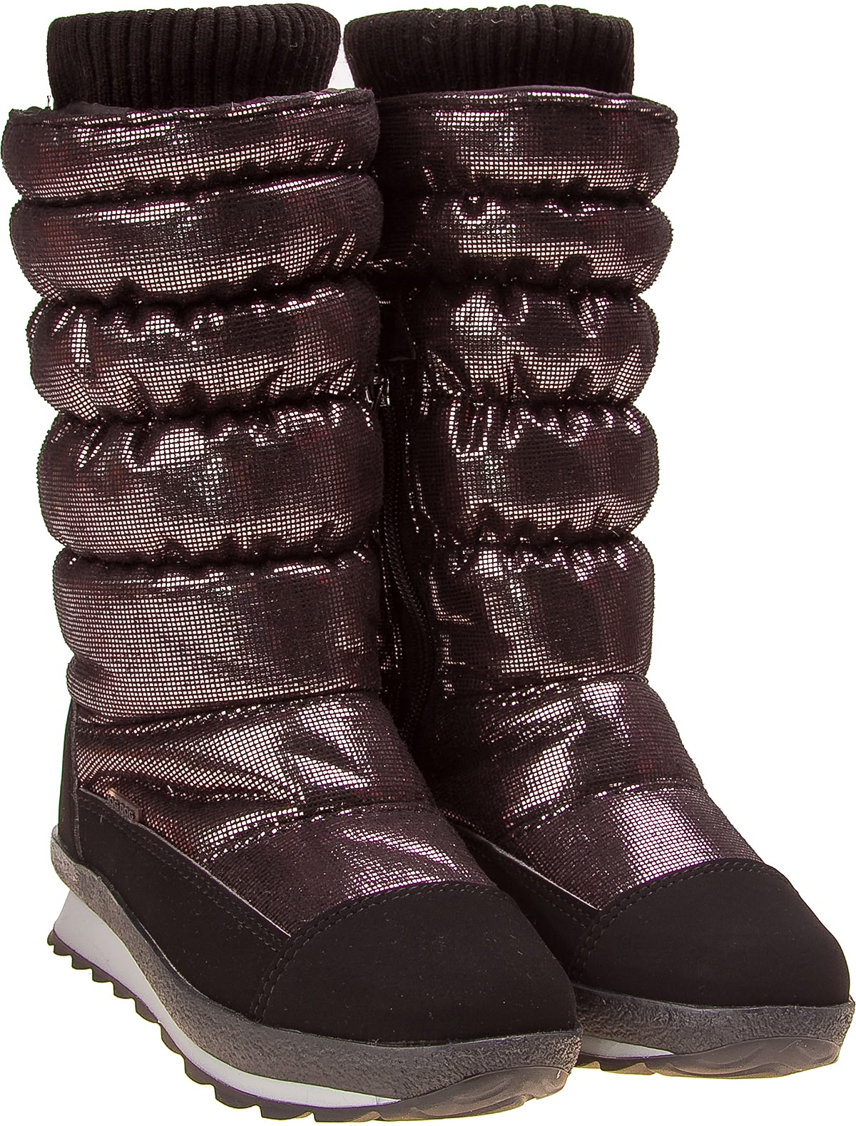 Сапоги с текстильной вставкой