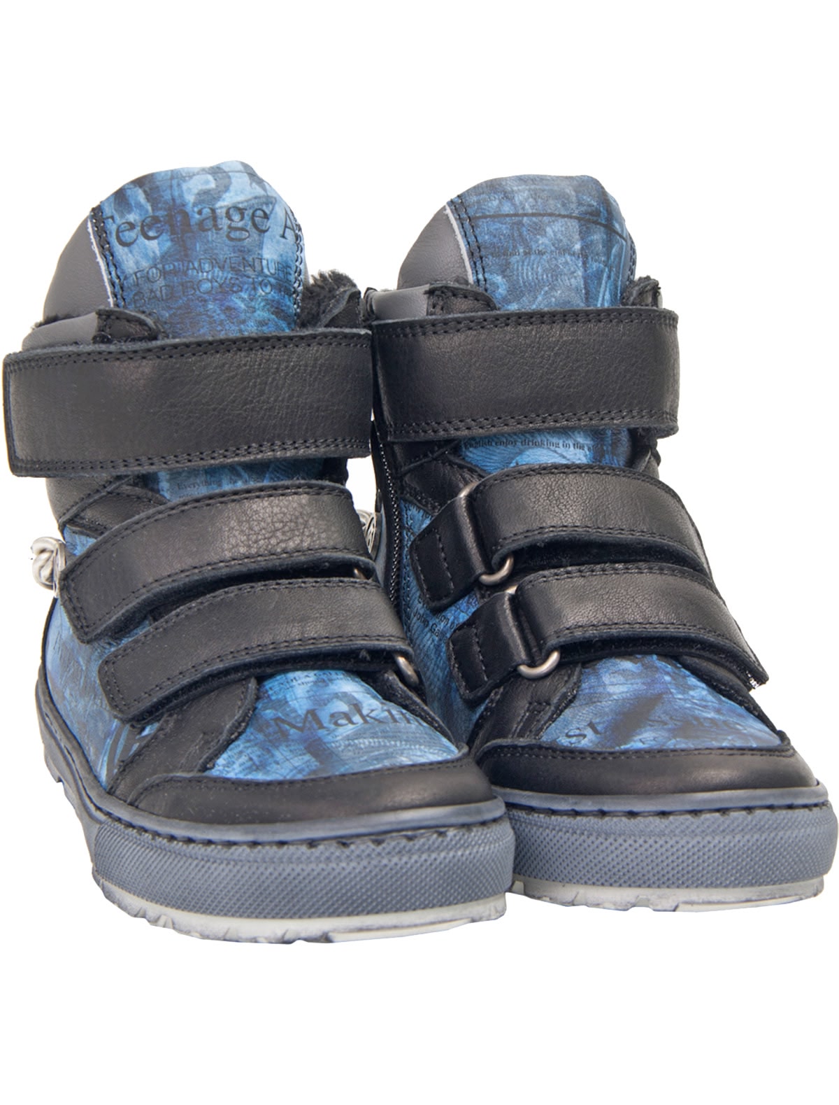 Утепленные кеды с декором цепью