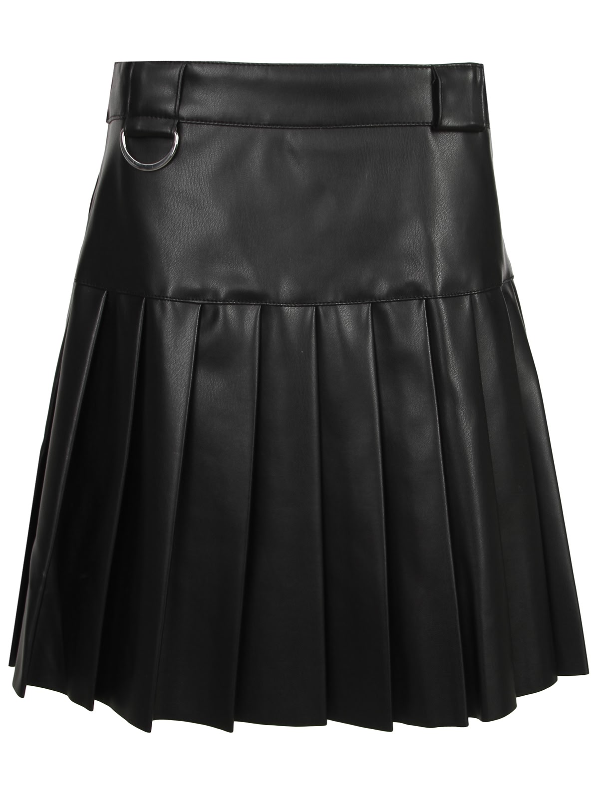 Юбка в складку из экокожи