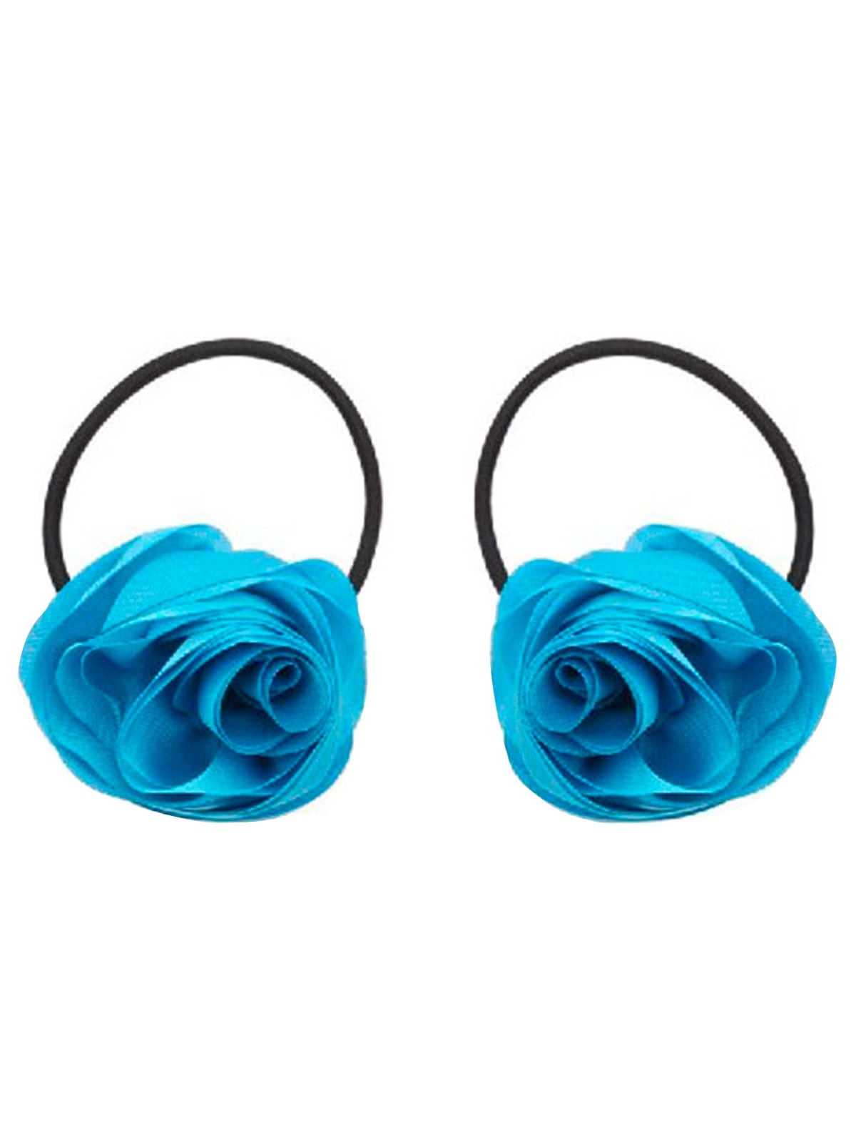 Набор из 2-х резинок для волос "синяя роза"