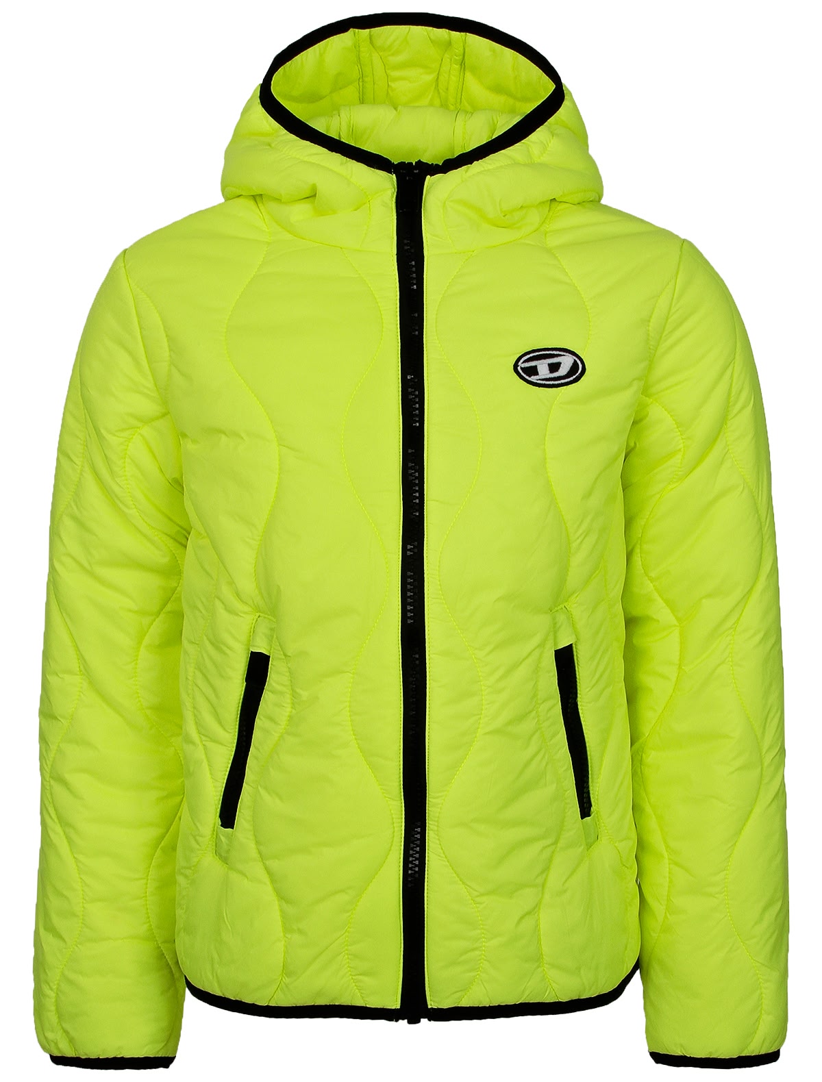 Стёганая неоновая куртка