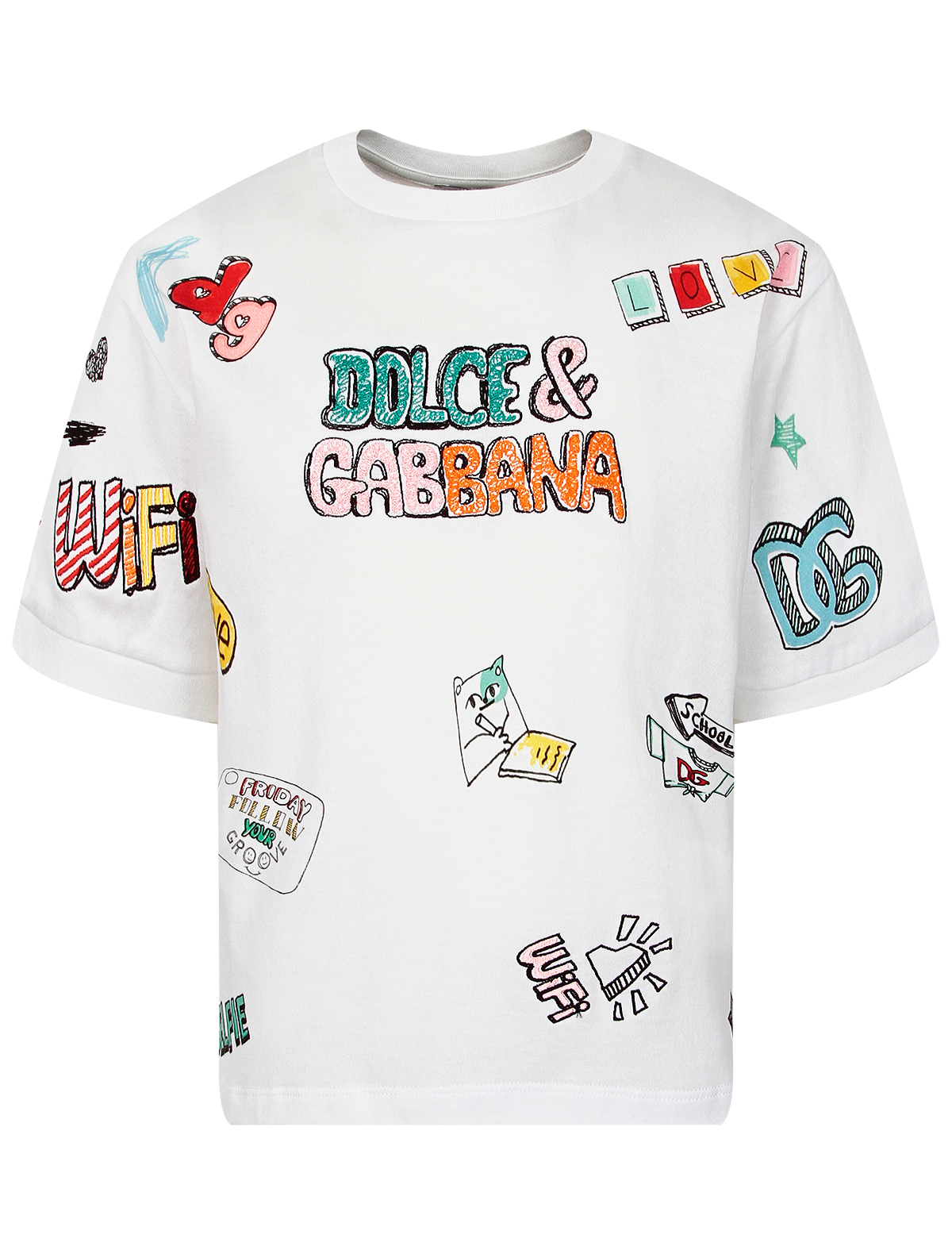 Футболка Dolce & Gabbana футболка со сплошным разноцветным лого dolce