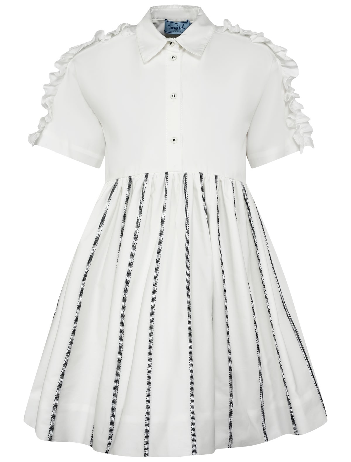 Платье с оборками на рукавах