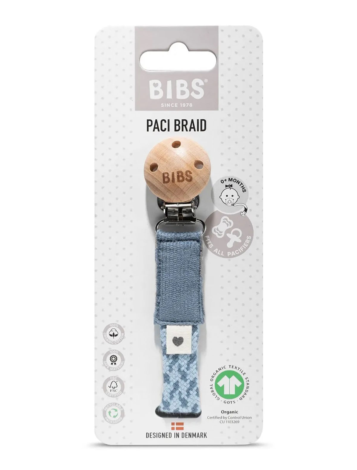

Держатель для пустышки BIBS, Голубой, 2685667