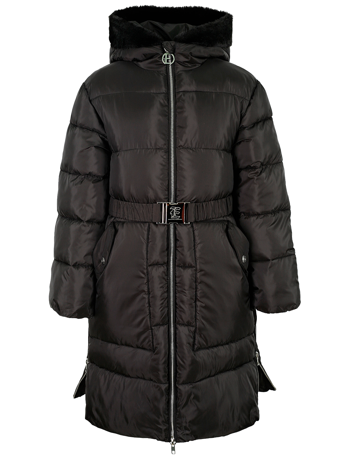 Пальто Ermanno Scervino 2594720, цвет черный, размер 7 1124509381404 - фото 1