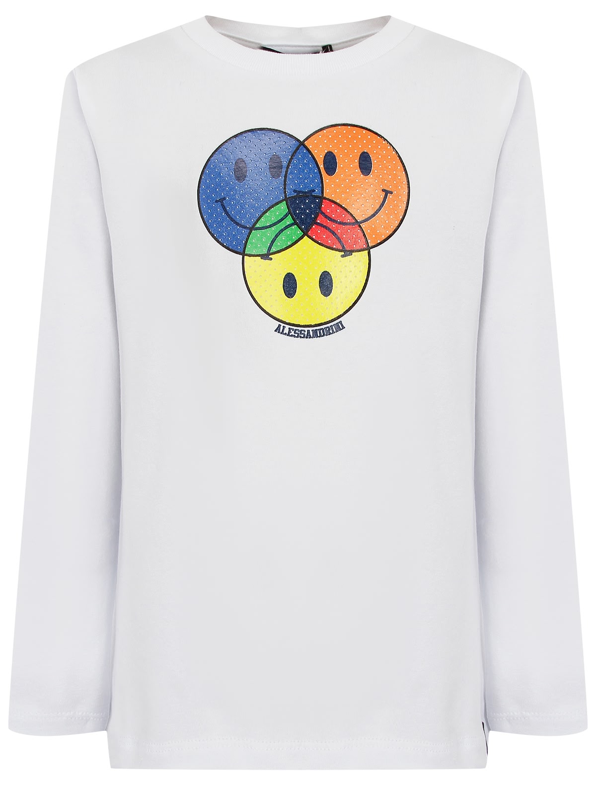 Лонгслив с принтом смайлики