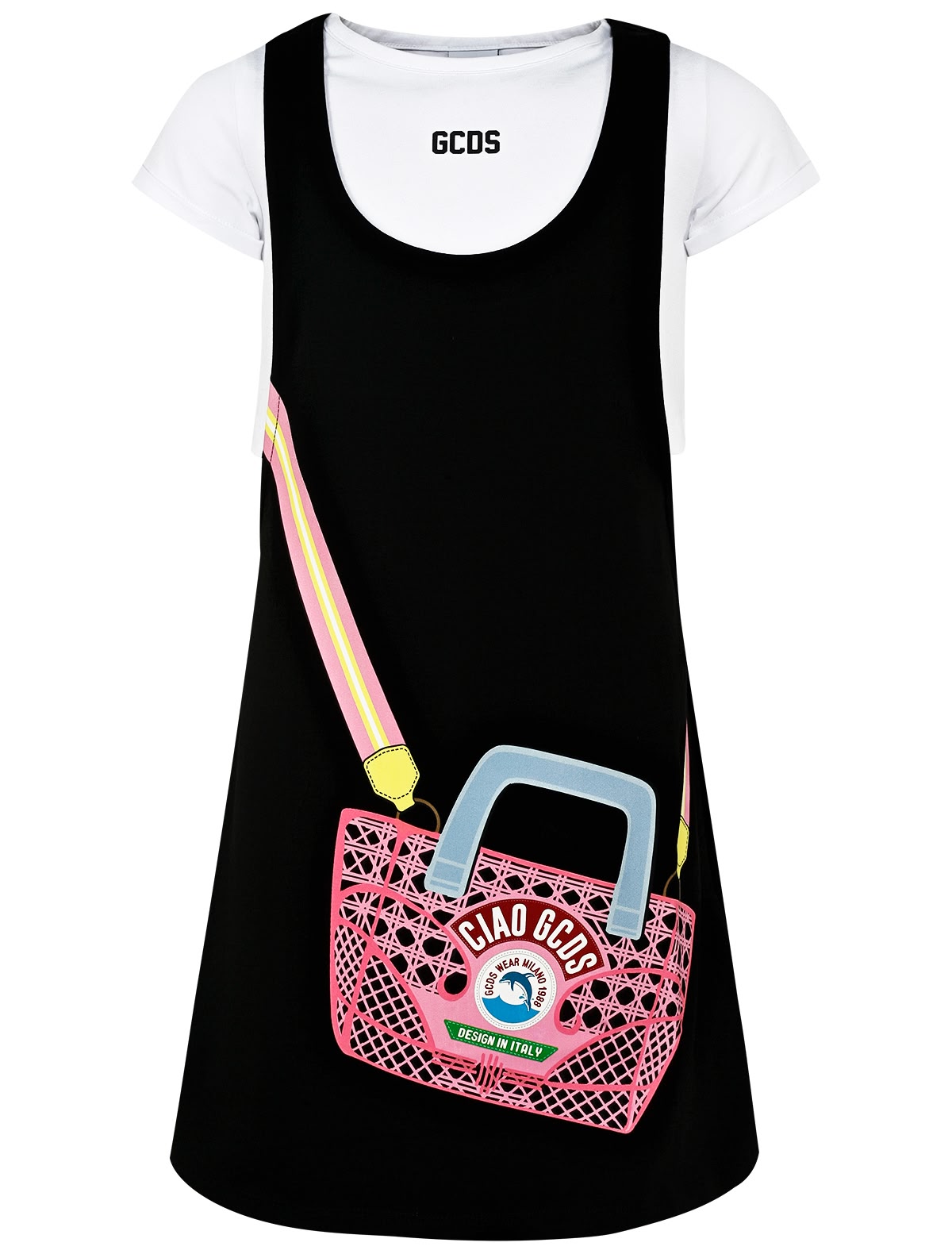 Комплект из сарафана с принтом и топа