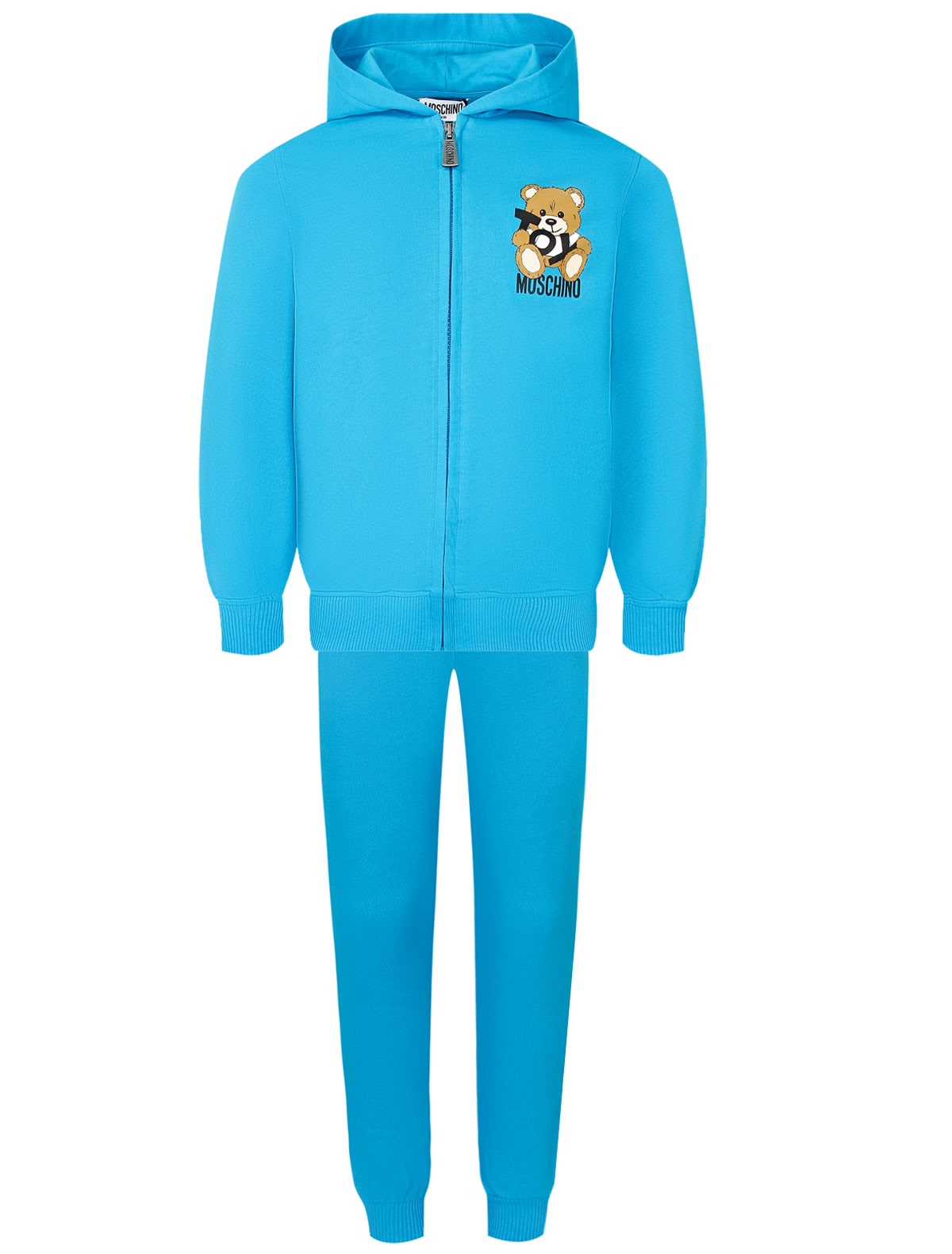 Голубой спортивный костюм с мишкой