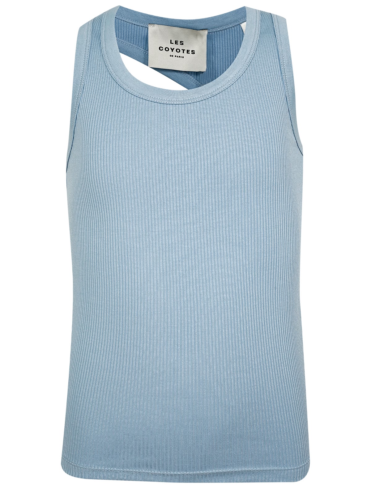 Голубая хлопковая майка