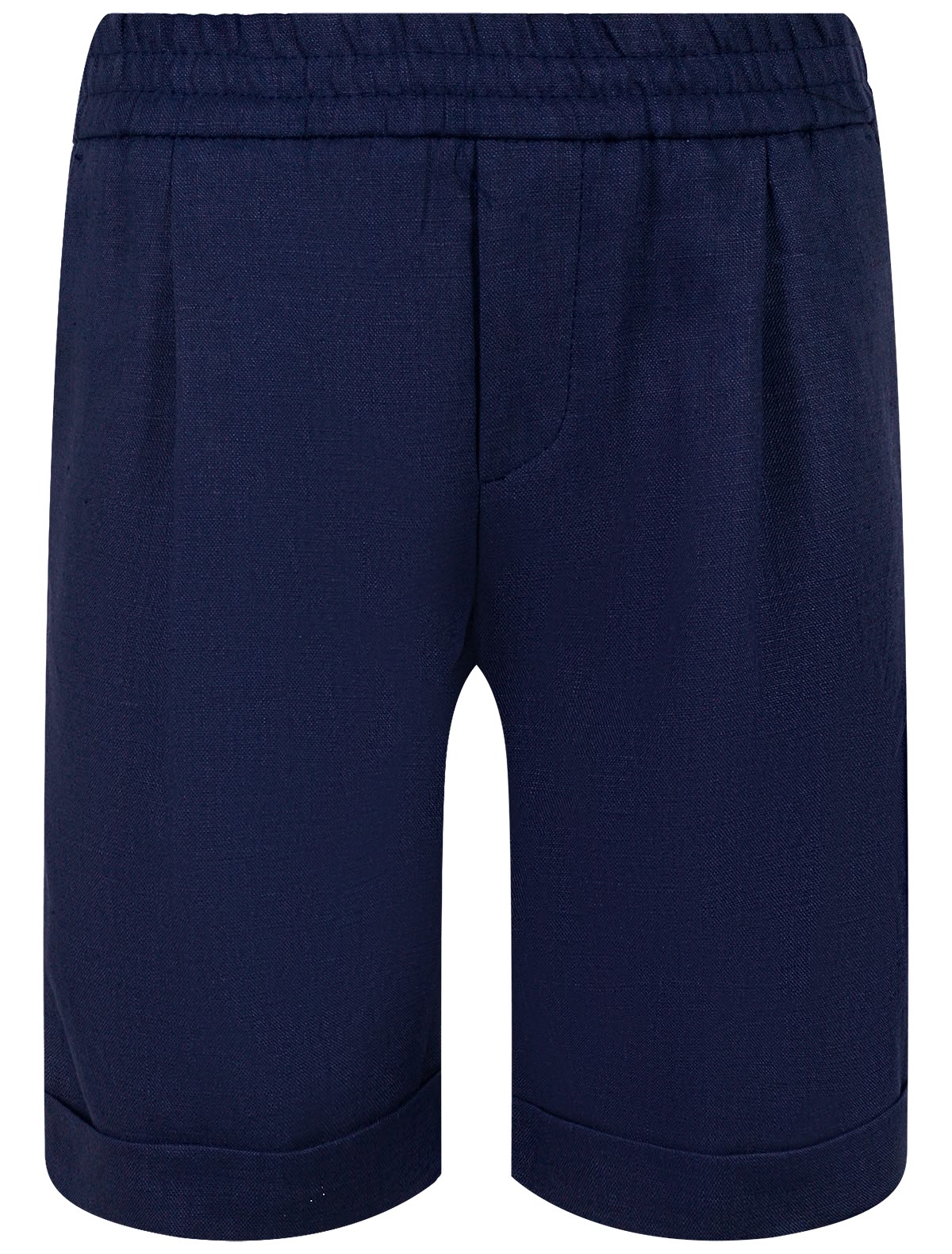 Синие льняные шорты