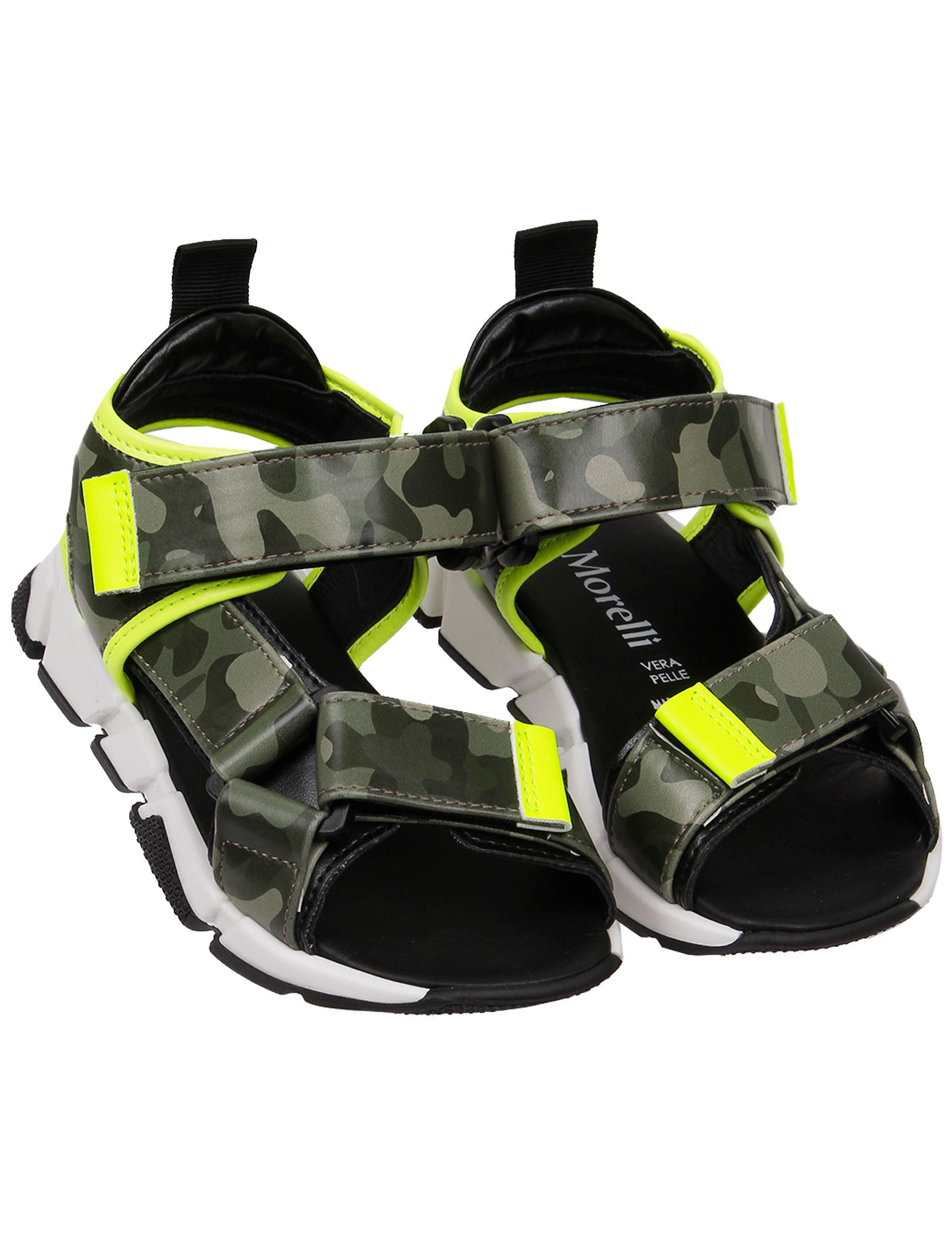 Сандалии на липучках с принтом милитари