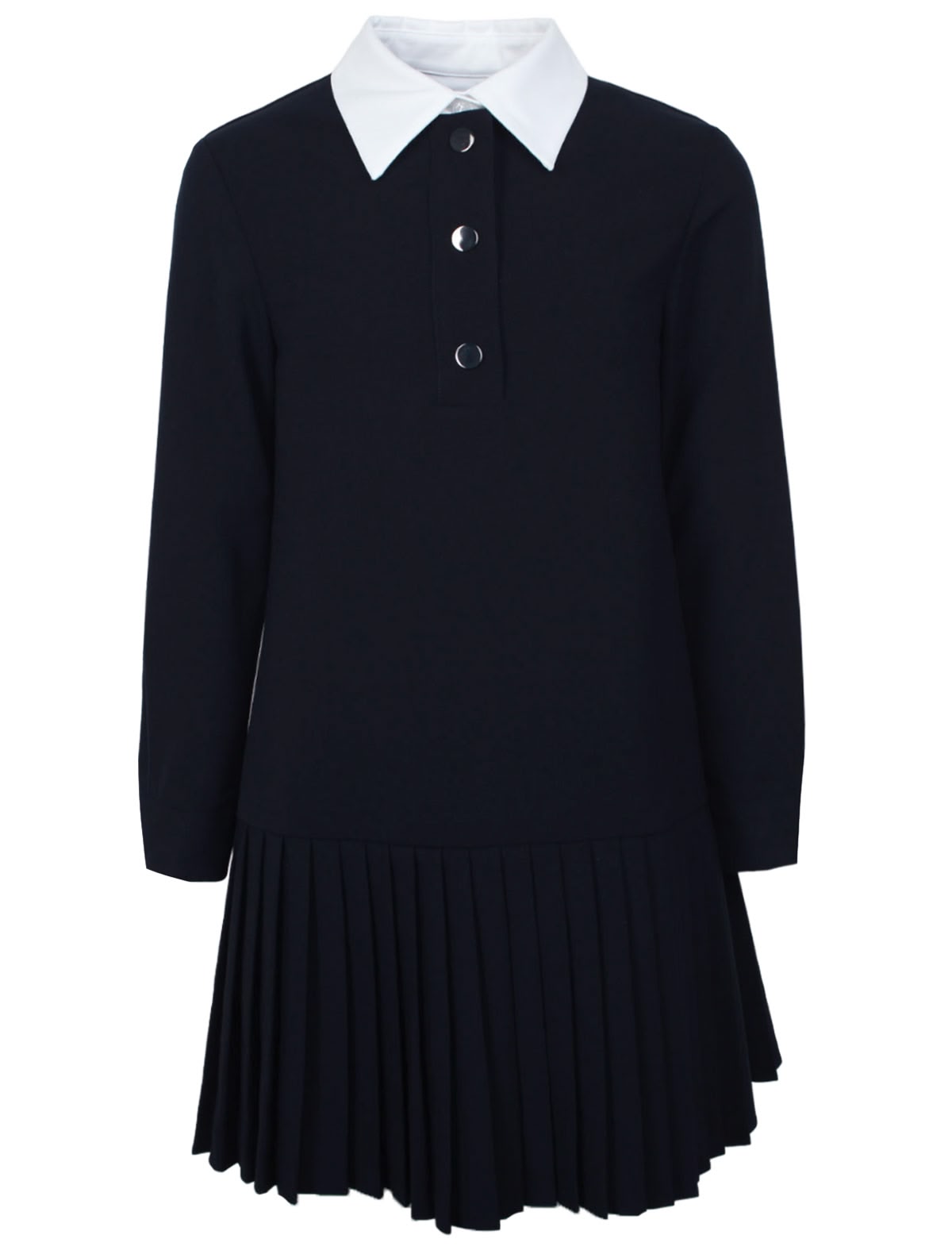 Платье А-силуэта с юбкой плиссе