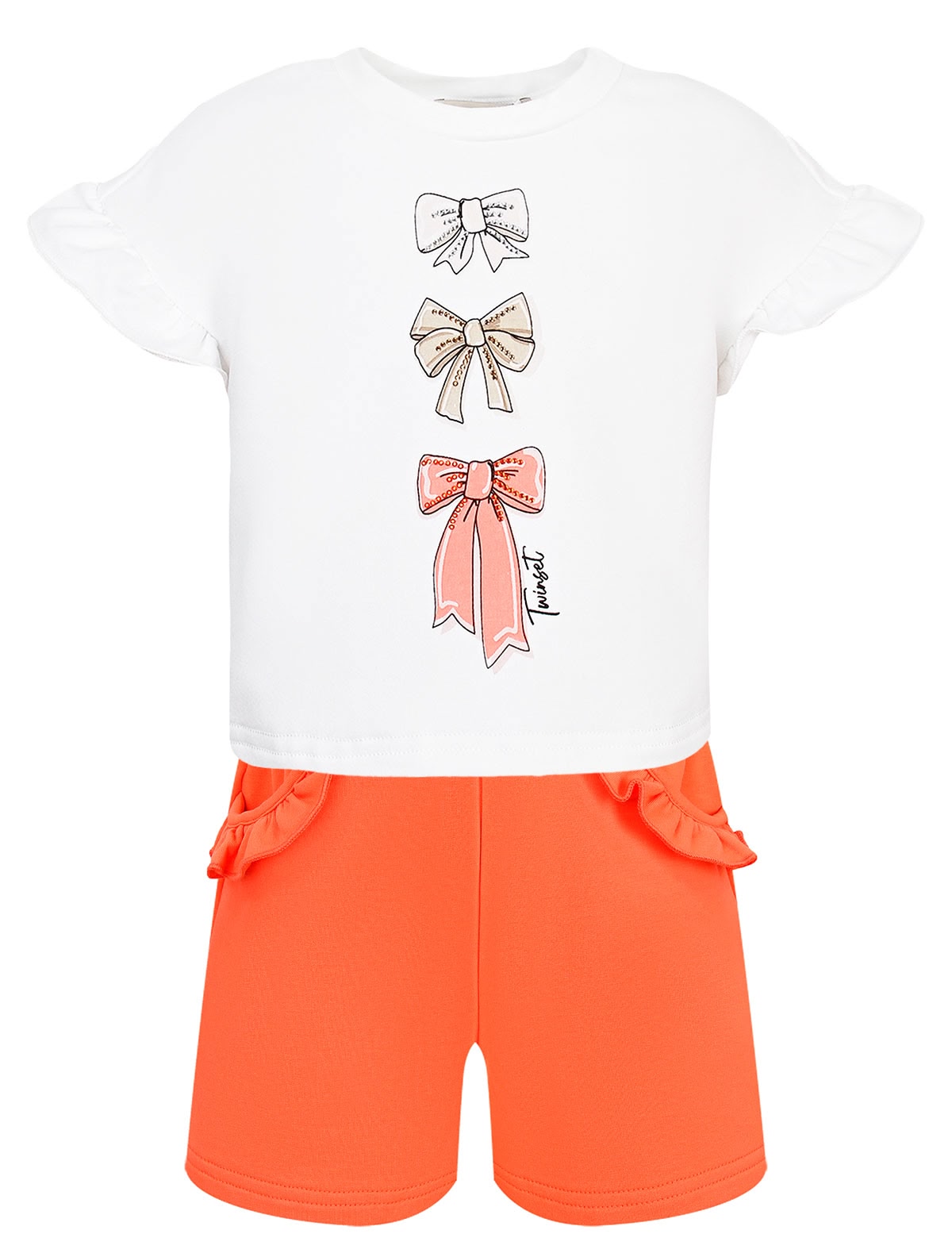Комплект из шорт и футболки с бантиками
