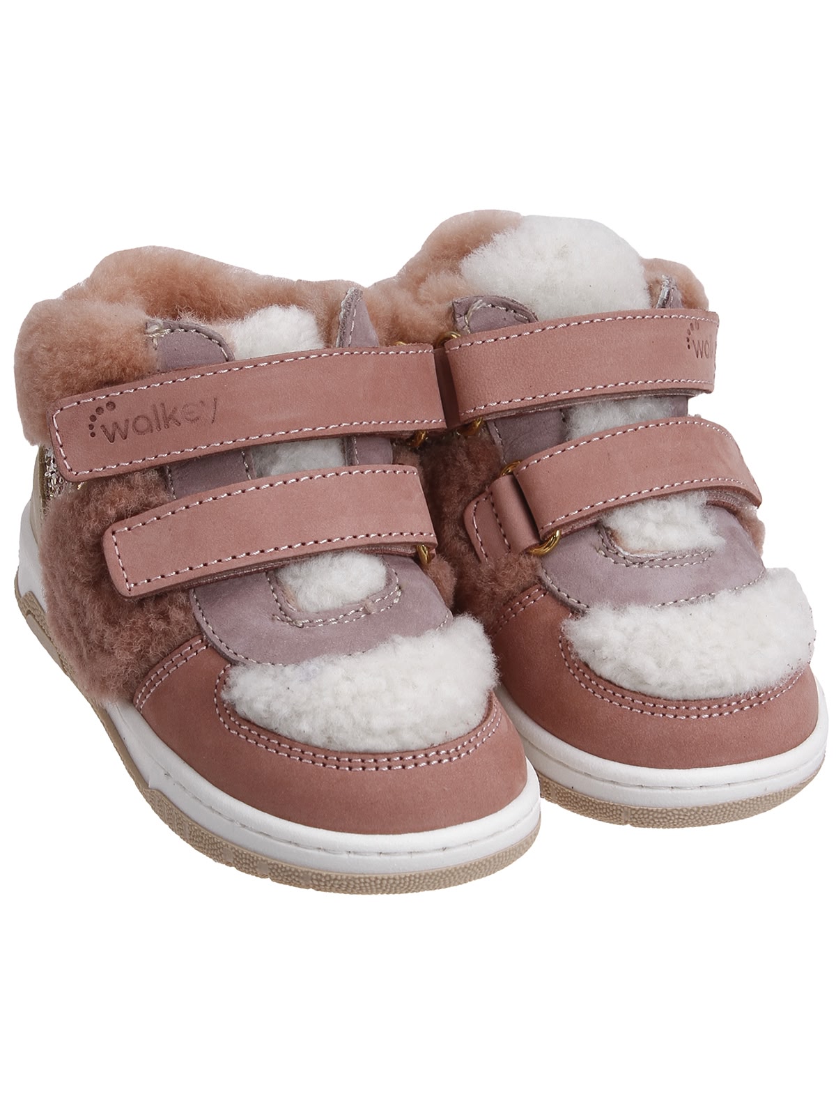 Кеды с декором из меха