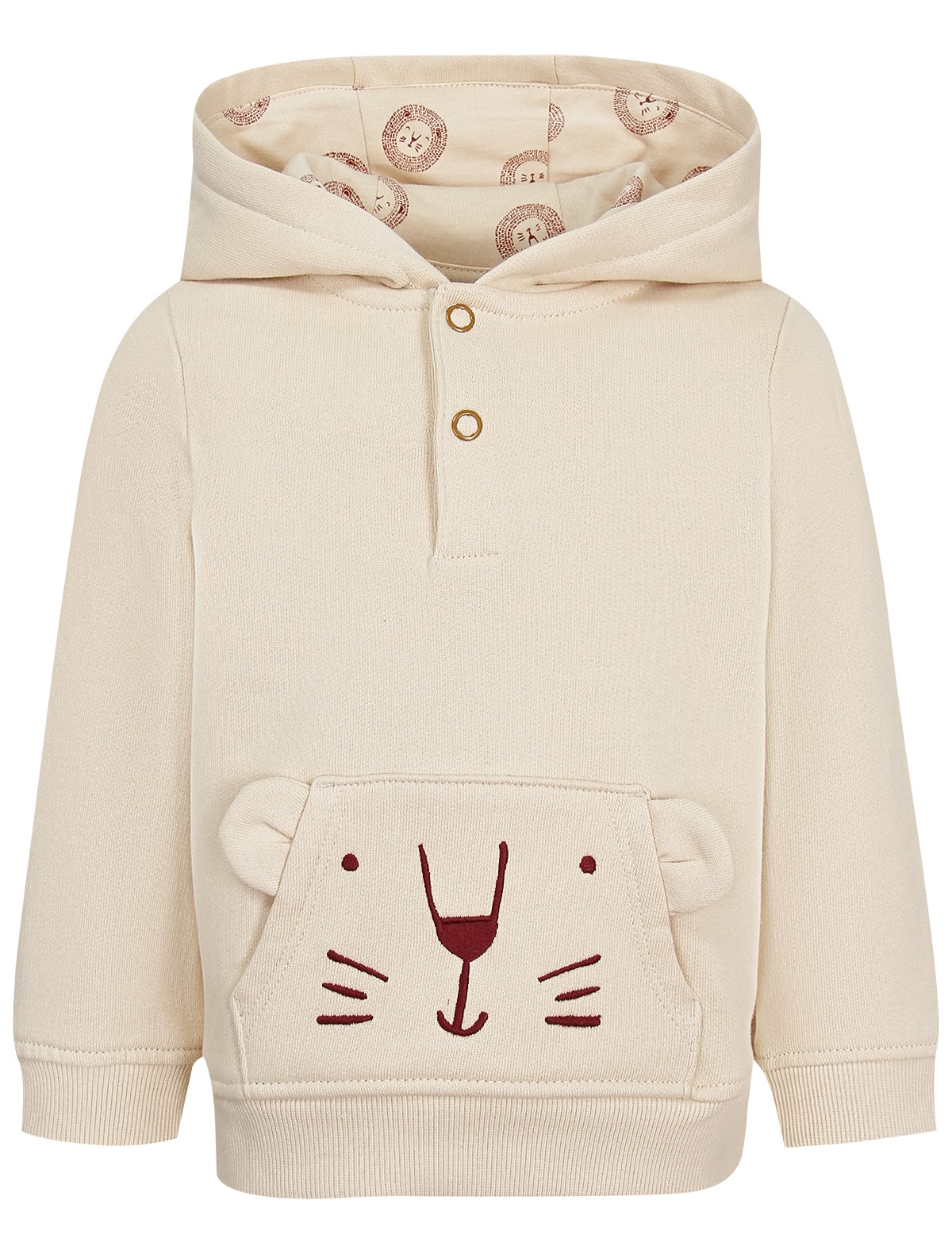 Кремовое худи с мордочкой