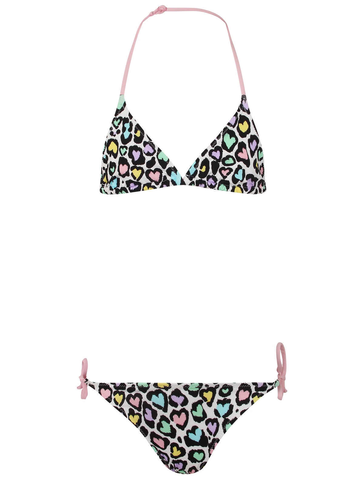 Раздельный купальник с сердечками