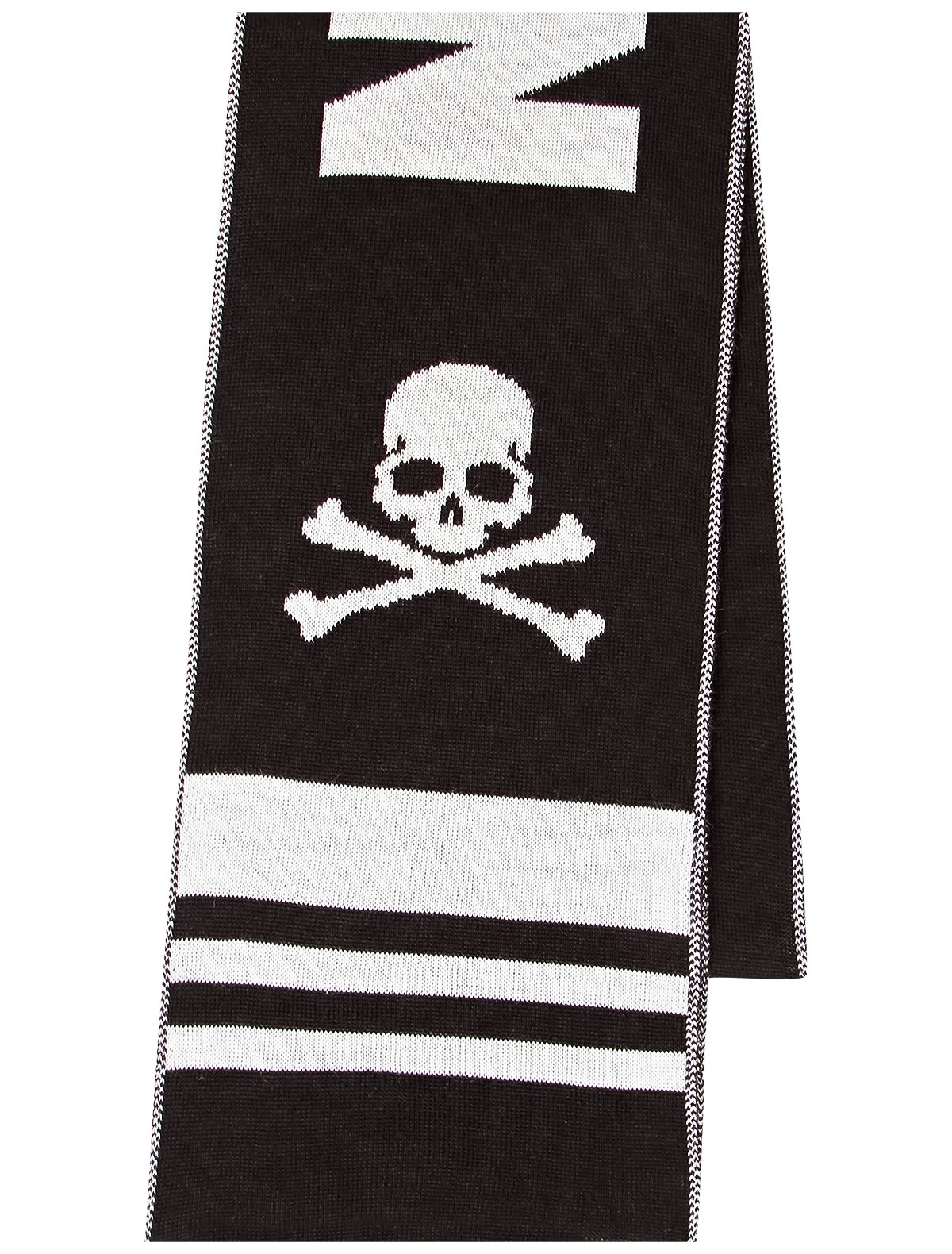 Шарф с принтом "череп"