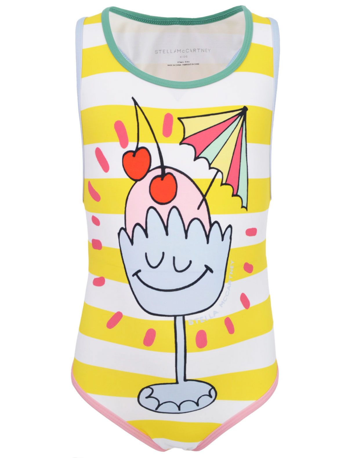 Слитный купальник с принтом коктейль