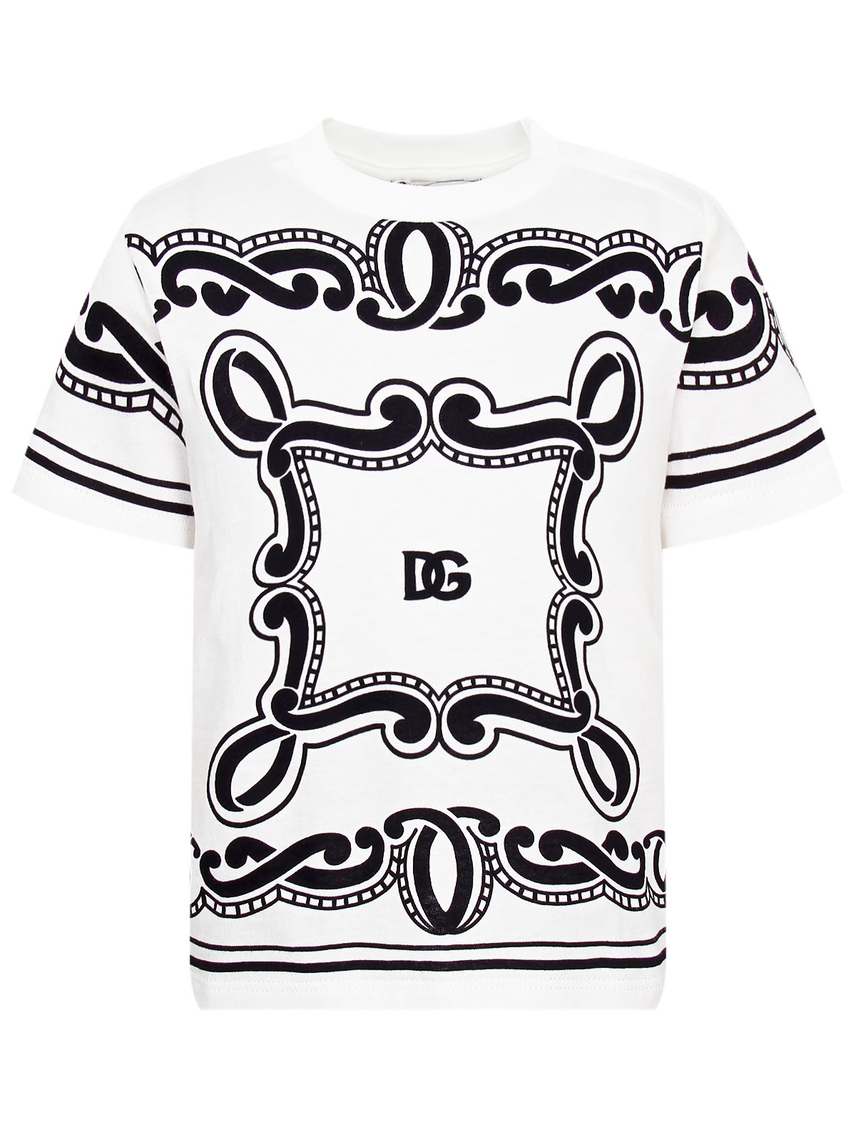 Белая футболка с принтом в стиле "бандана"