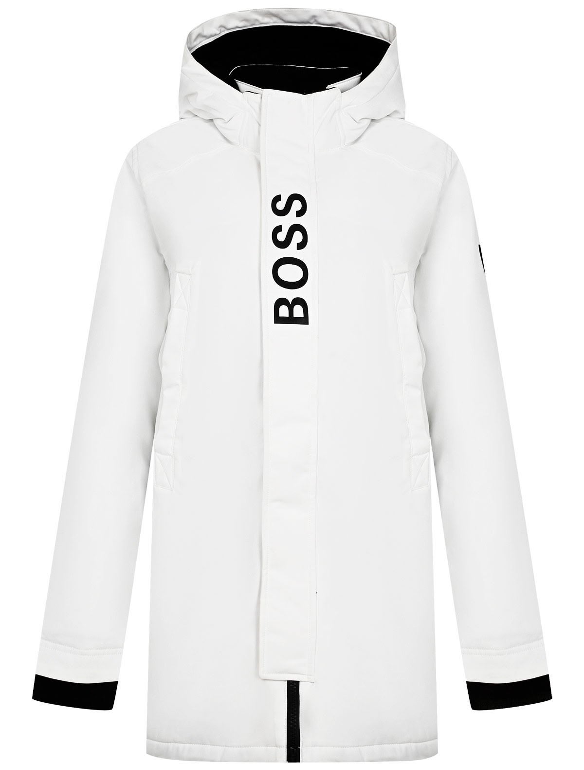 белая Куртка с логотипом