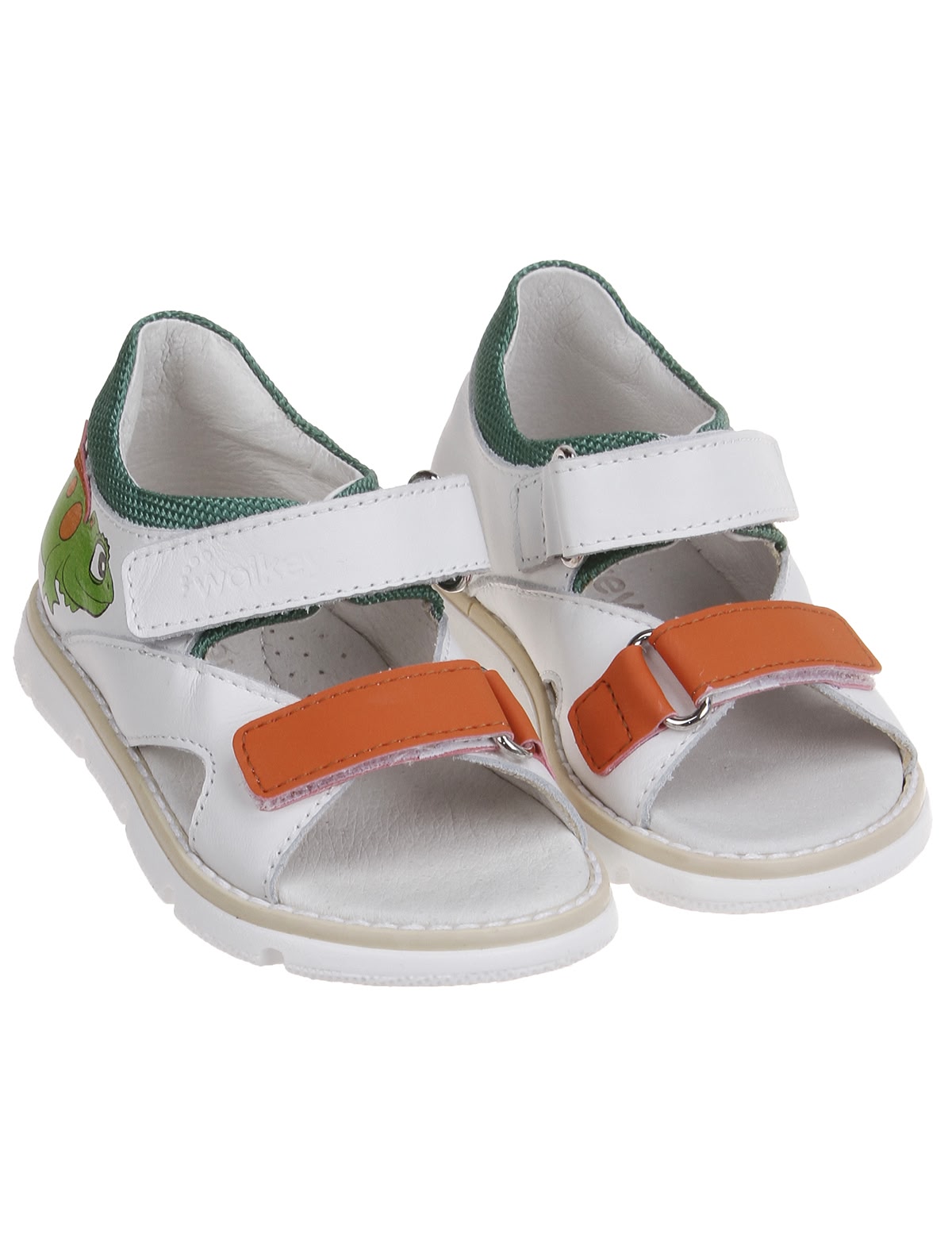 Сандалии с хамелеоном