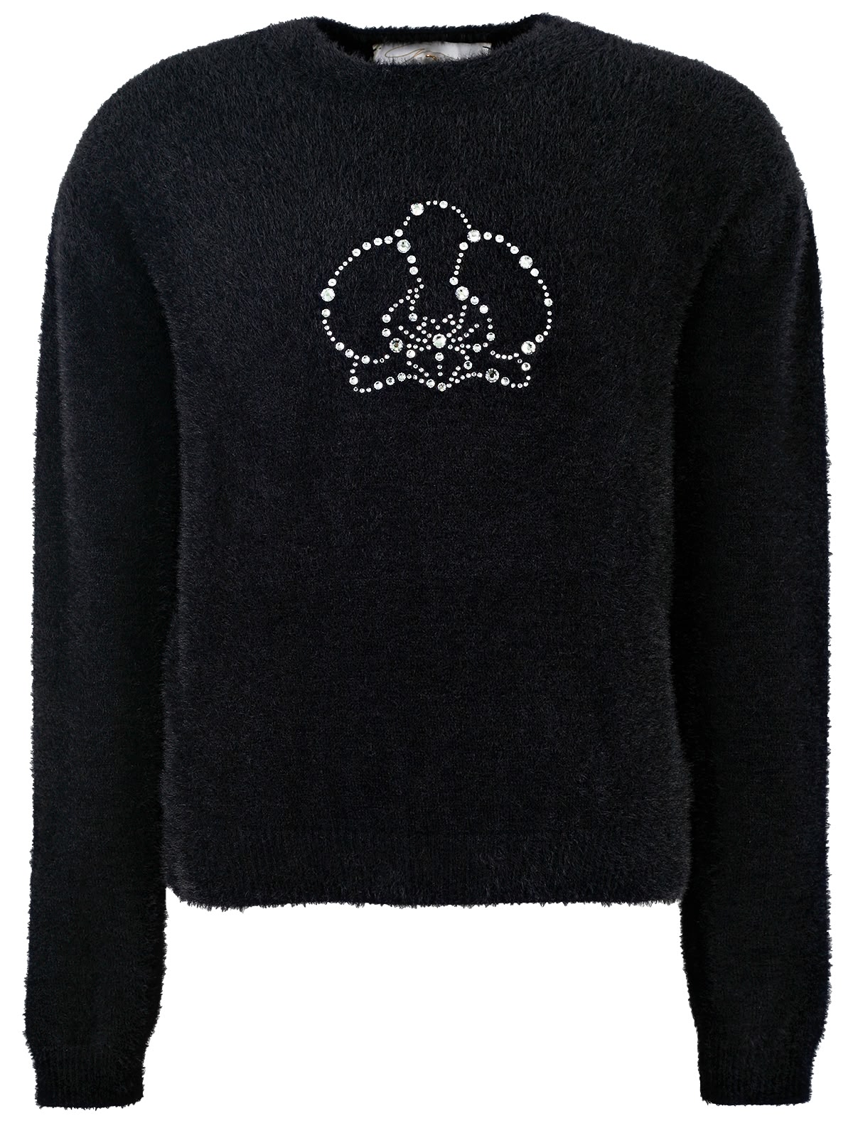 Джемпер с узором из страз