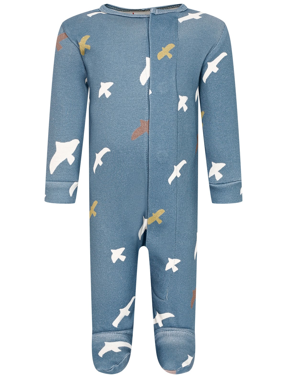 Синий Комбинезон с птицами