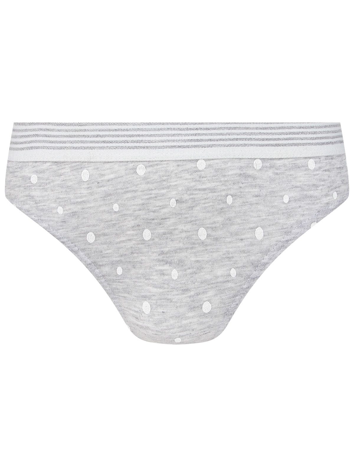 Серые трусы в горошек
