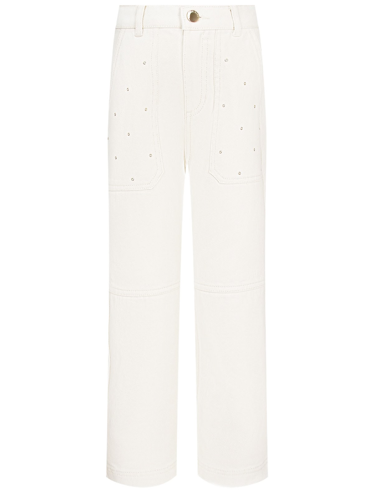 Кремовые джинсы