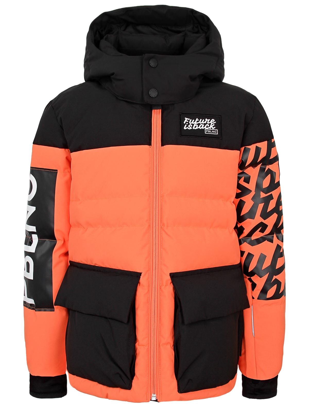 Оранжевая куртка с логотипом