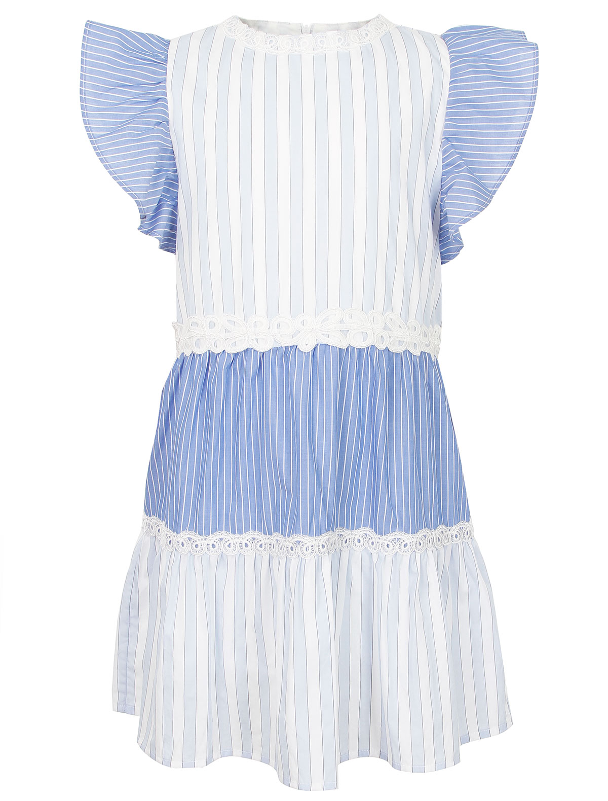 Платье в комбинированную полоску