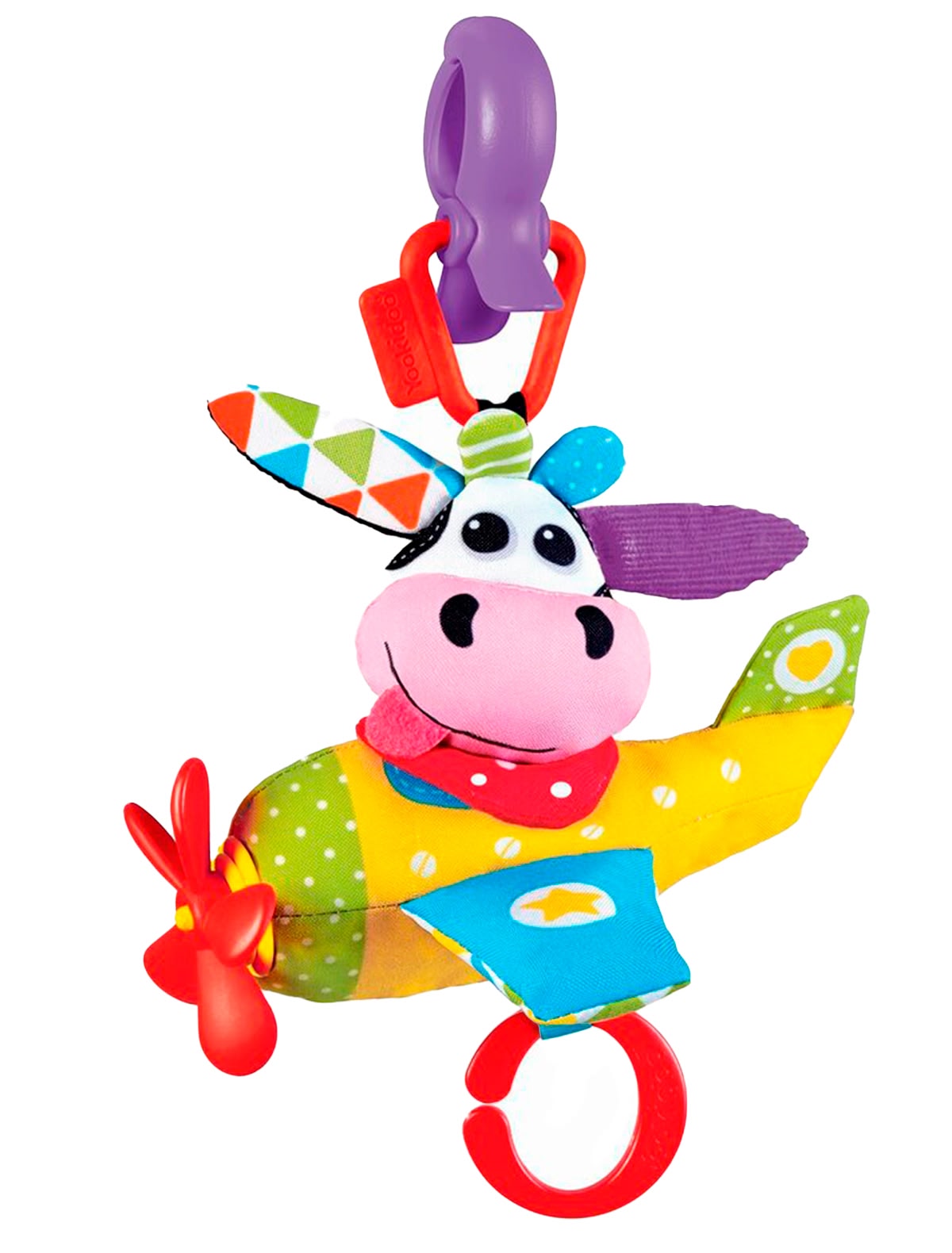 Игрушка мягкая музыкальная "Коровка в самолете"