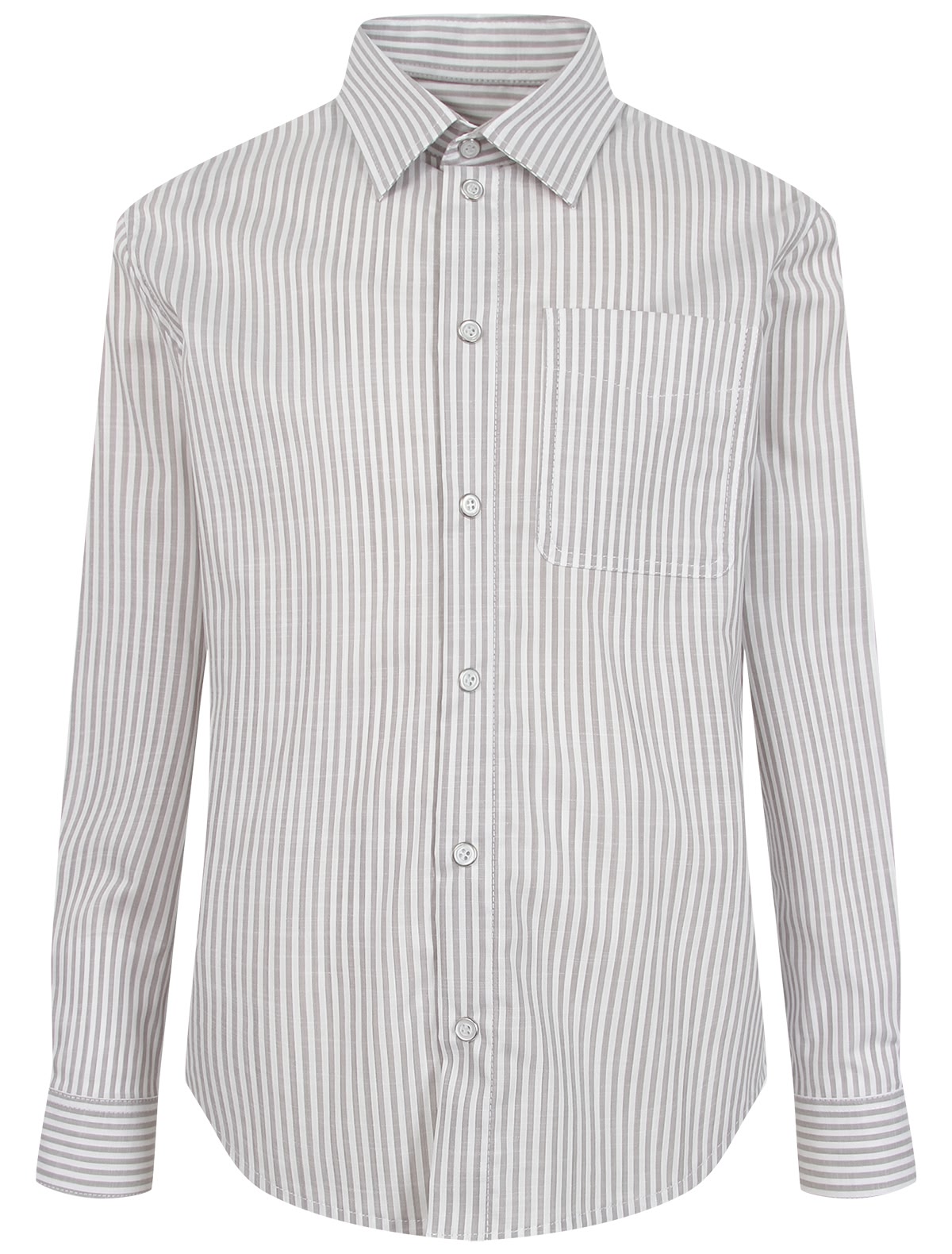 Рубашка в бежевую полоску