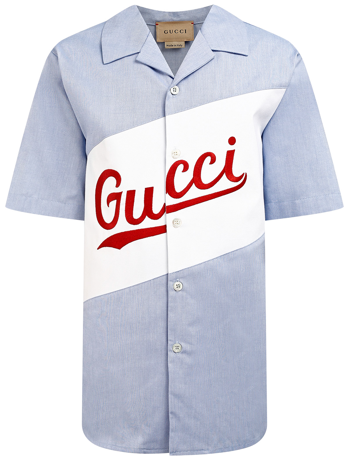 Рубашка GUCCI голубого цвета
