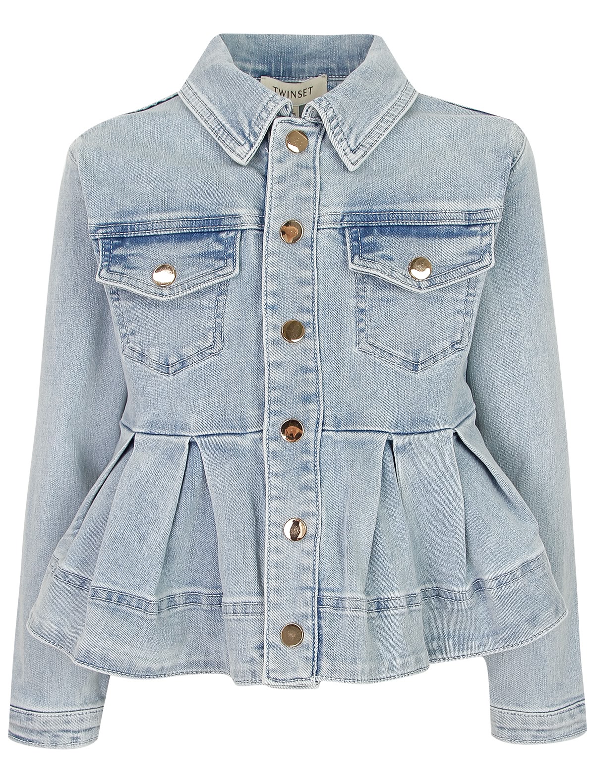 Джинсовая куртка с защипами