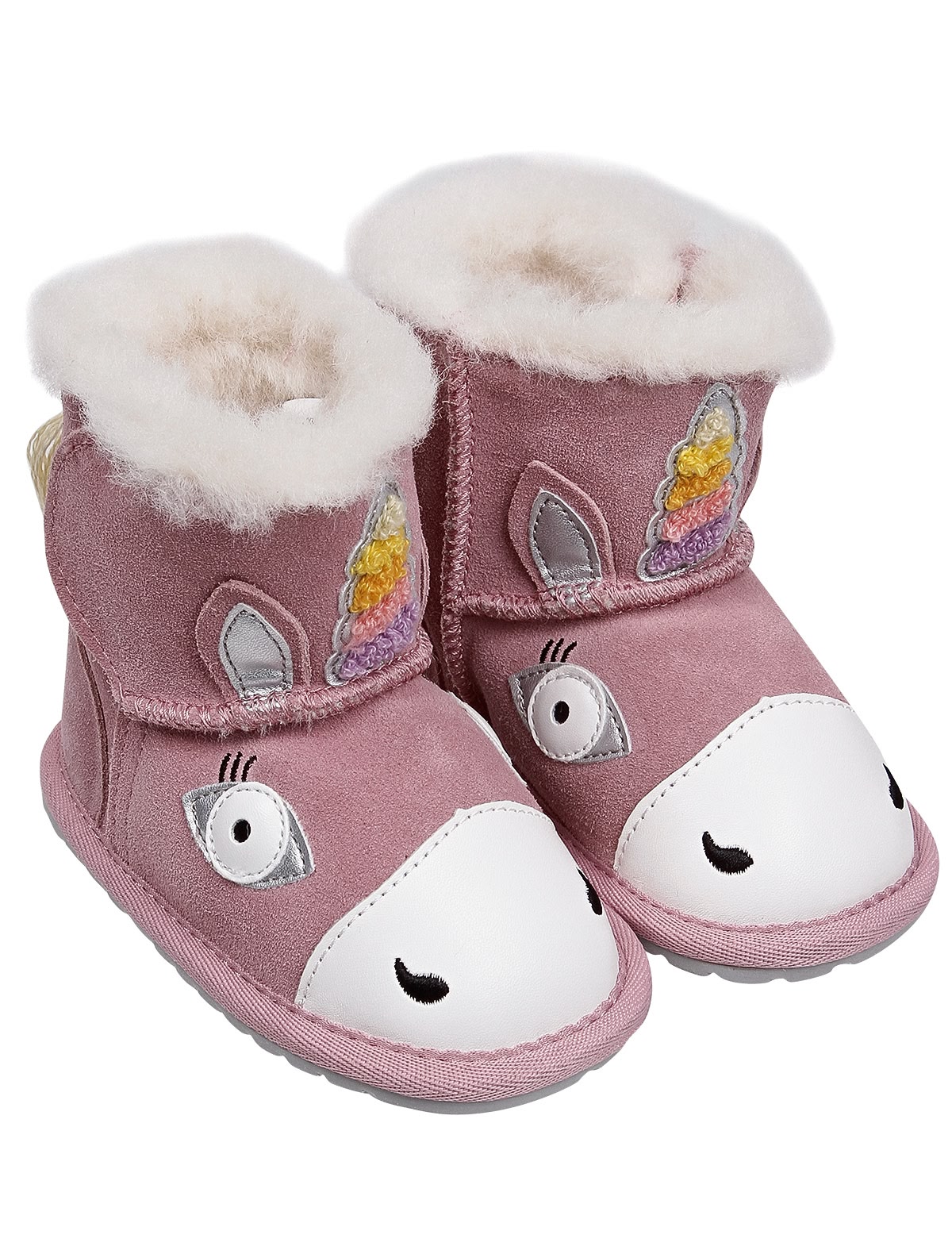 Замшевые Полусапоги с единорогами