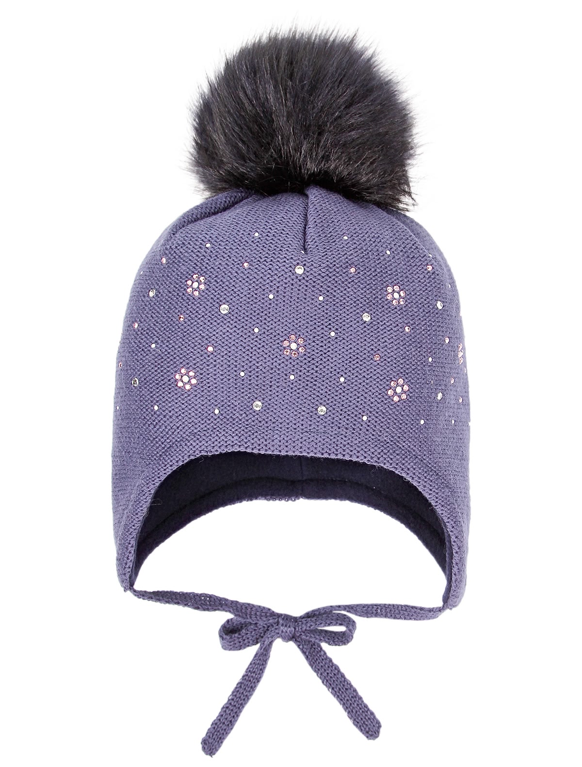 Флисовая шапка с завязками