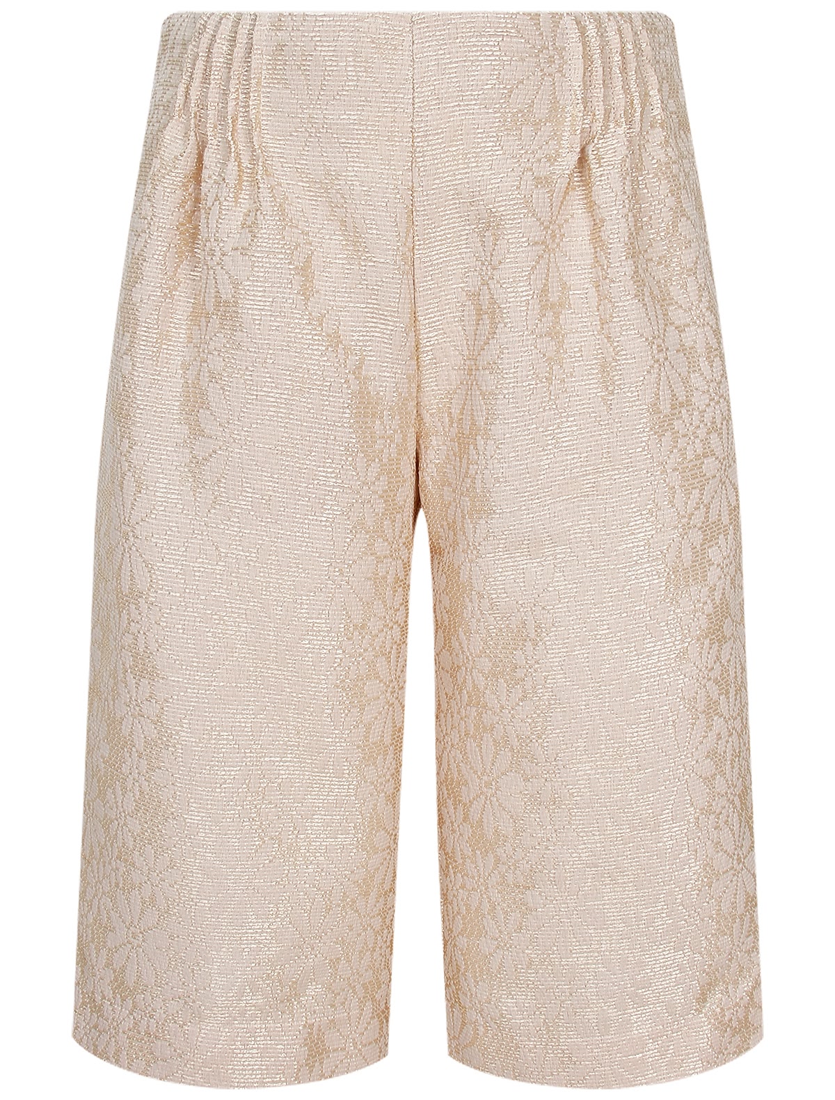 Бежевые капри с цветочным принтом