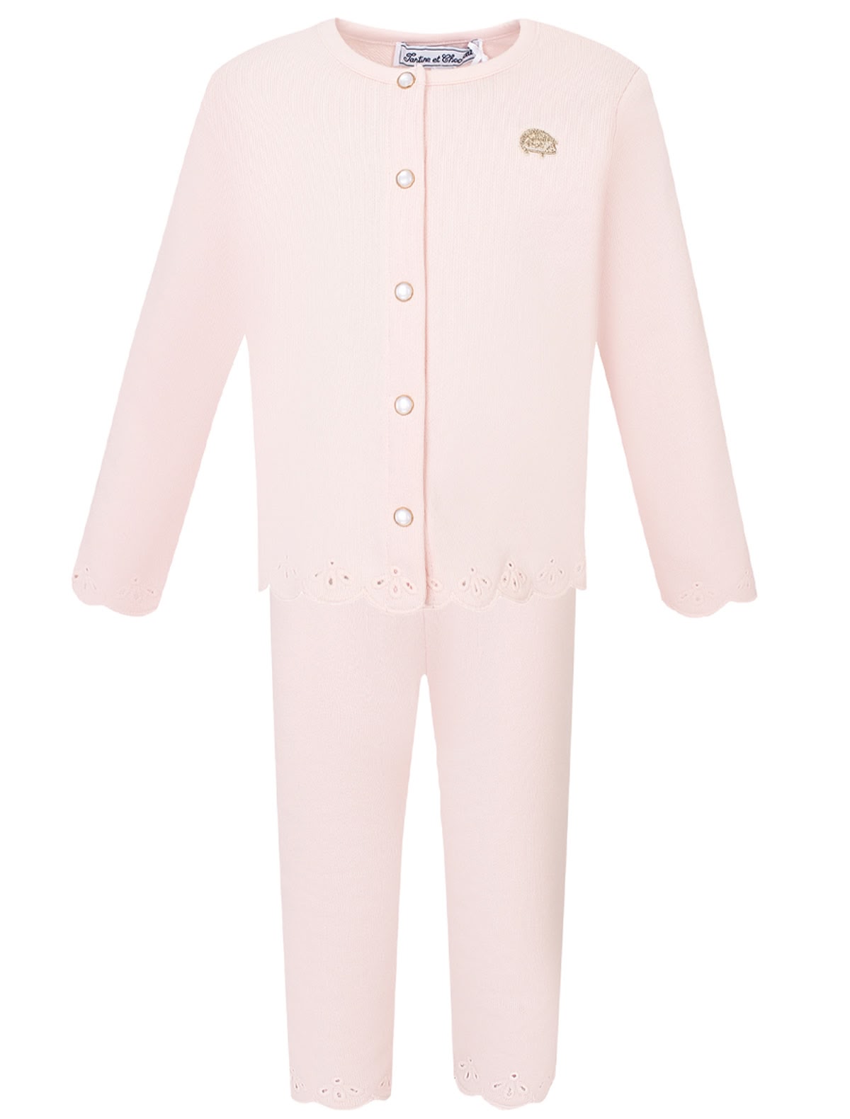 Пудровый спортивный костюм