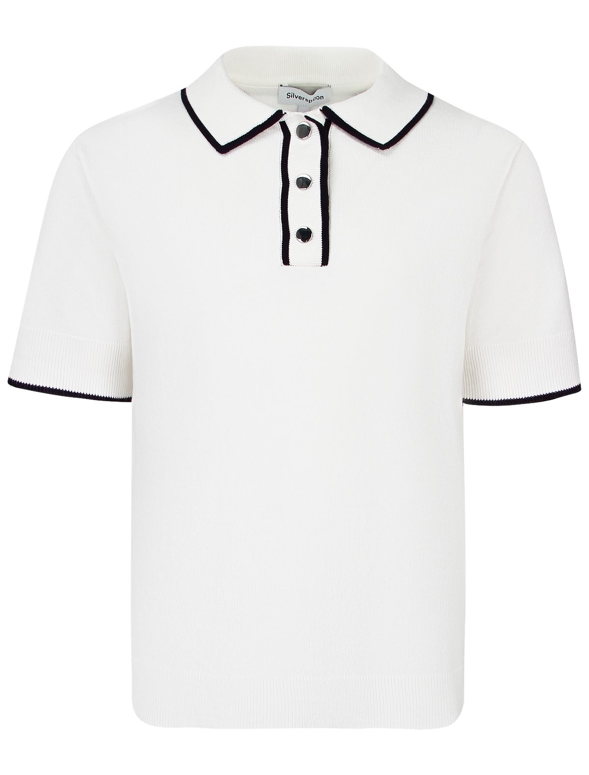 Кремовый джемпер-поло