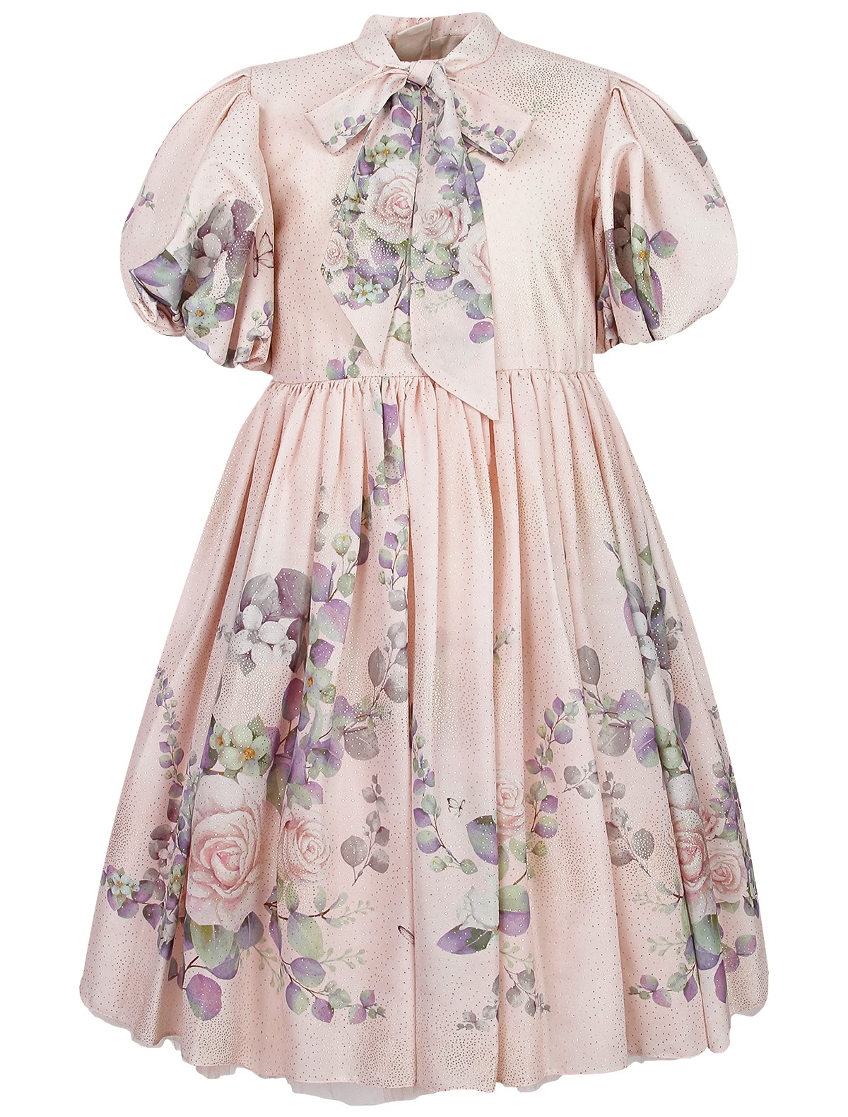 Платье с принтом розы