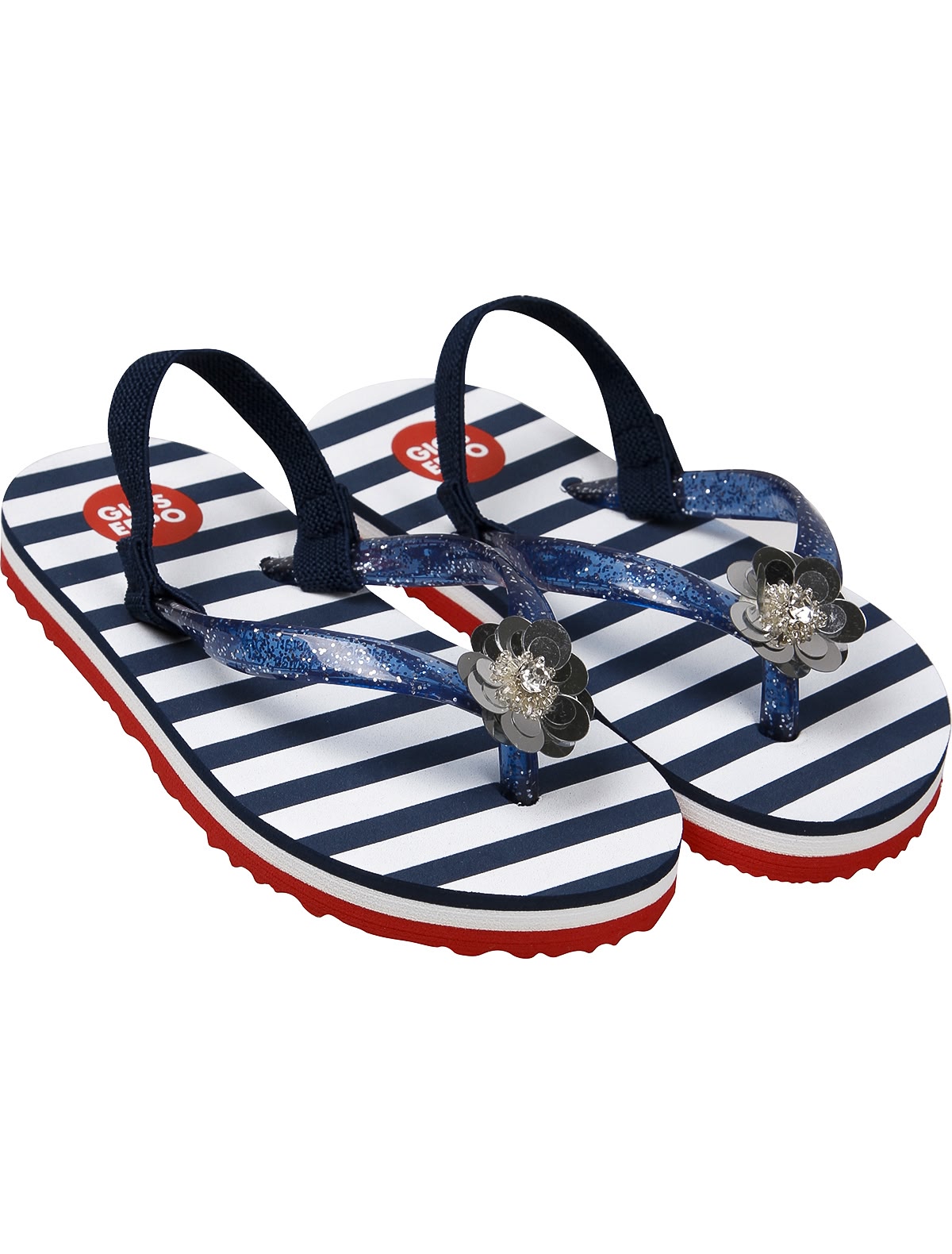 Шлепанцы пляжные в полоску